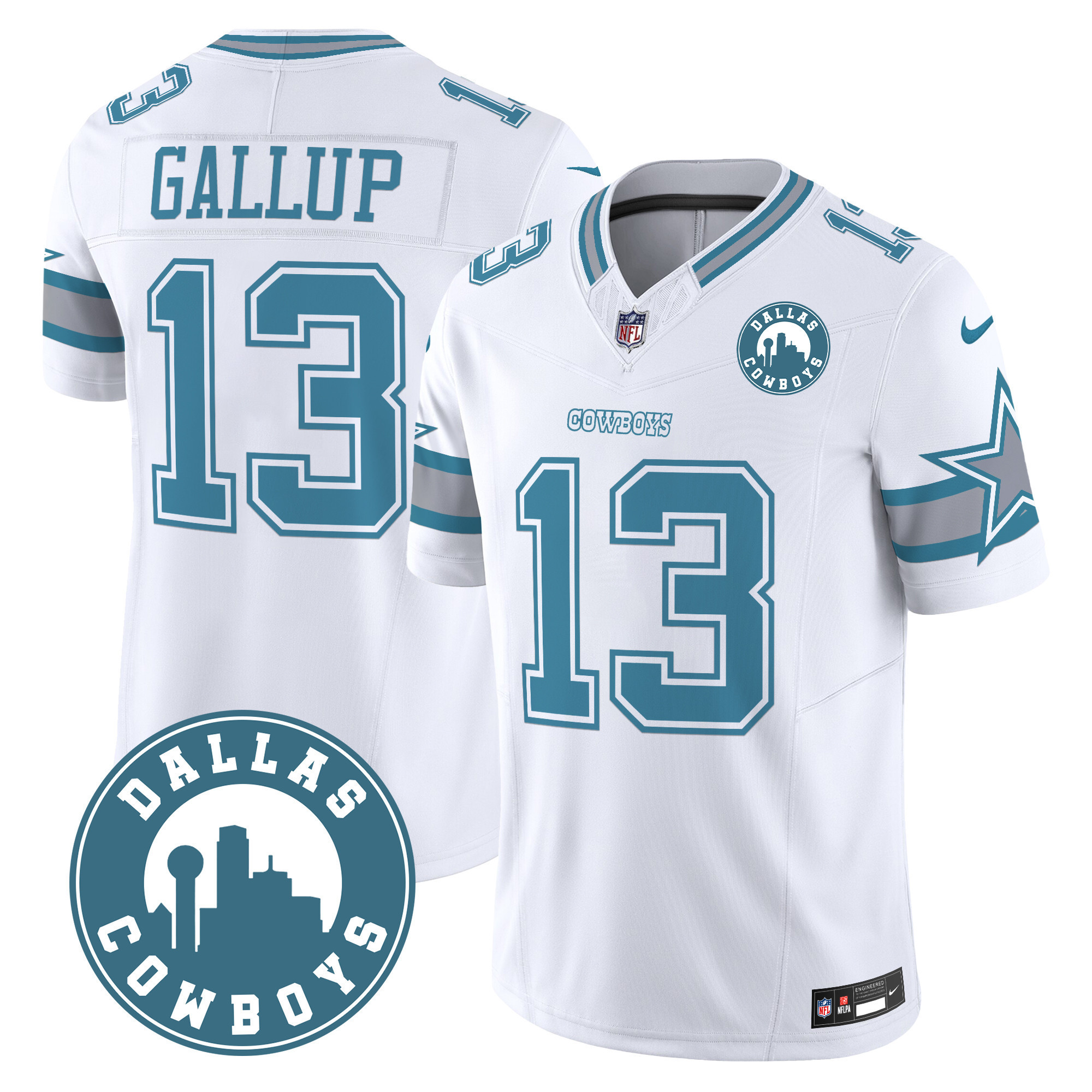 Michael Gallup Men's Dallas Cowboys "Dallas City" Patch Vapor Limited Heritage Jersey - All Stitched