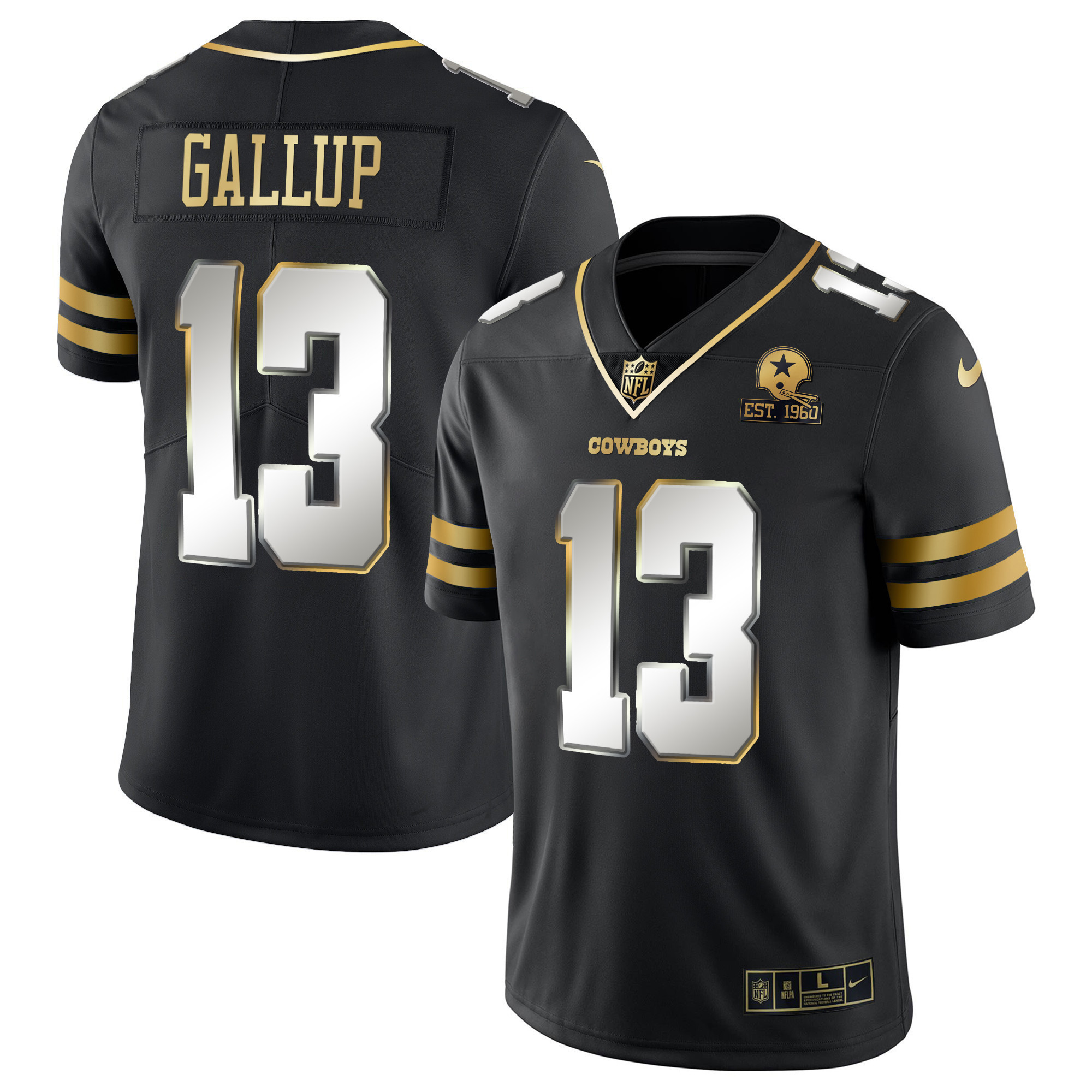 Michael Gallup Men's Dallas Cowboys Vapor Gold Black Limited Jersey - All Stitched