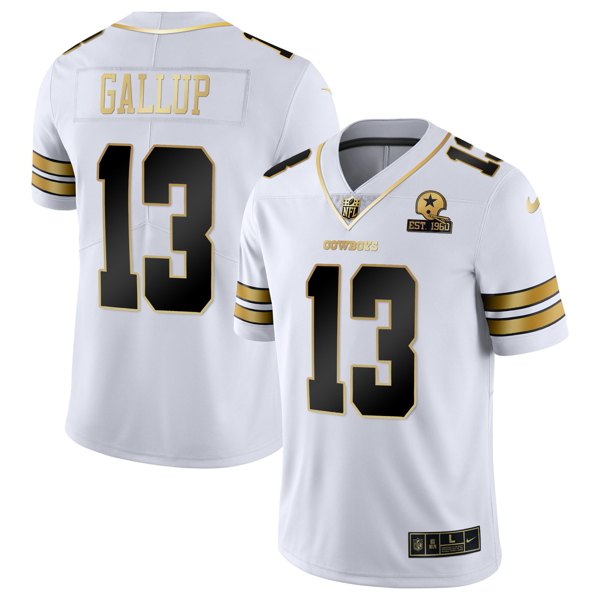 Michael Gallup Men's Dallas Cowboys Vapor Gold White Gold Jersey - All Stitched