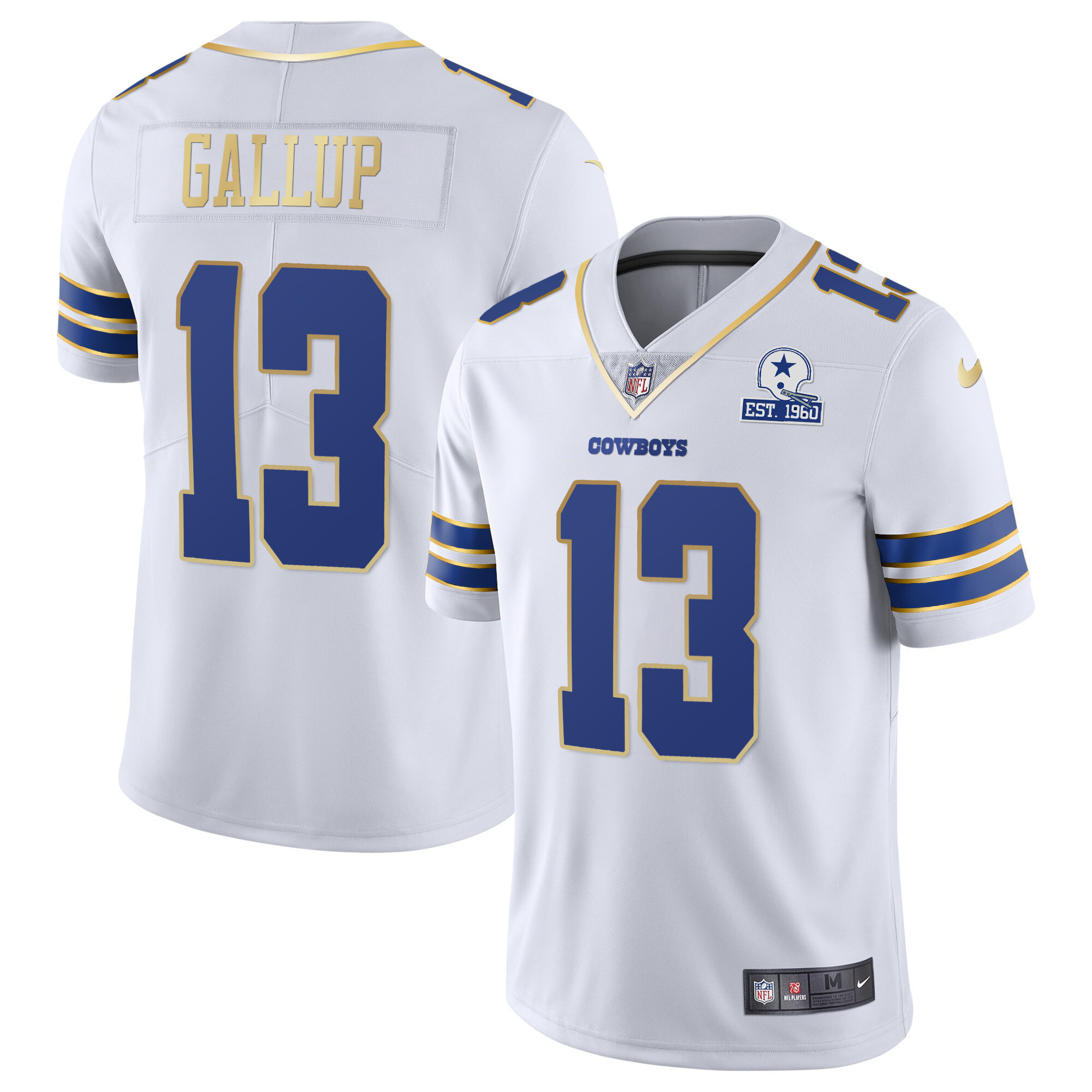 Michael Gallup Men's Dallas Cowboys Vapor Gold White Gold Trim Jersey - All Stitched
