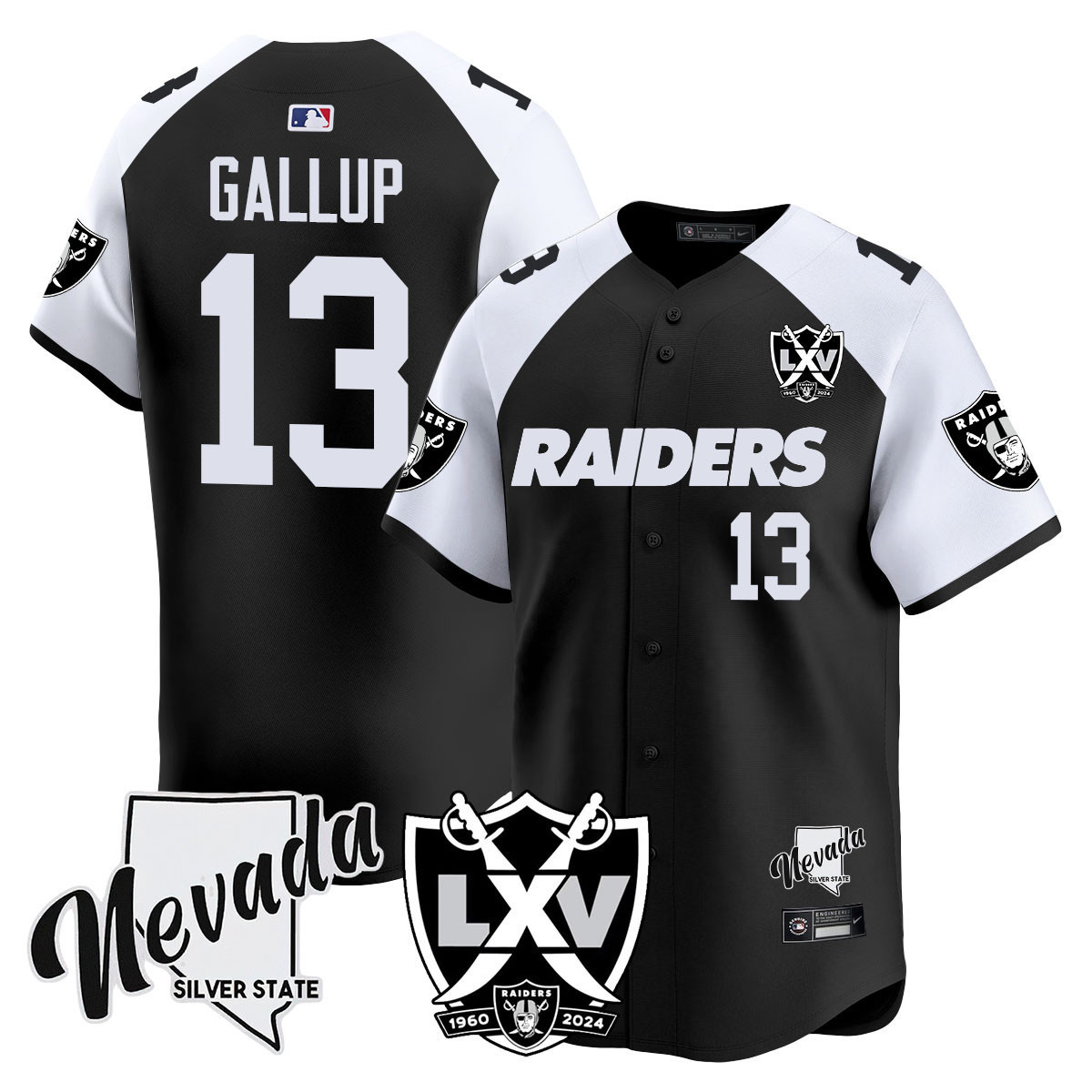 Michael Gallup Men's Las Vegas Raiders 2024 Vapor Premier Limited Black Alternate Jersey - All Stitched
