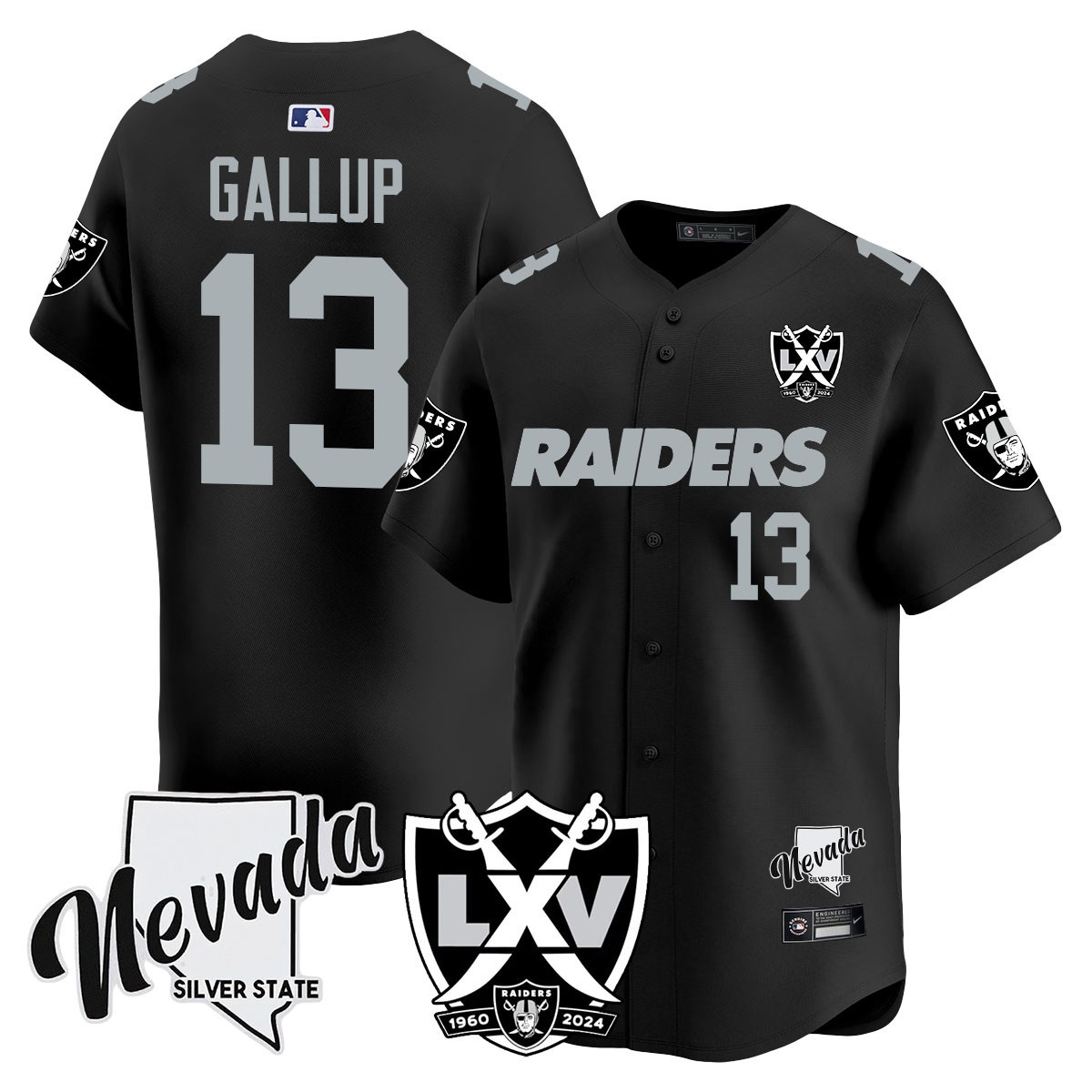 Michael Gallup Men's Las Vegas Raiders 2024 Vapor Premier Limited Black Jersey - All Stitched