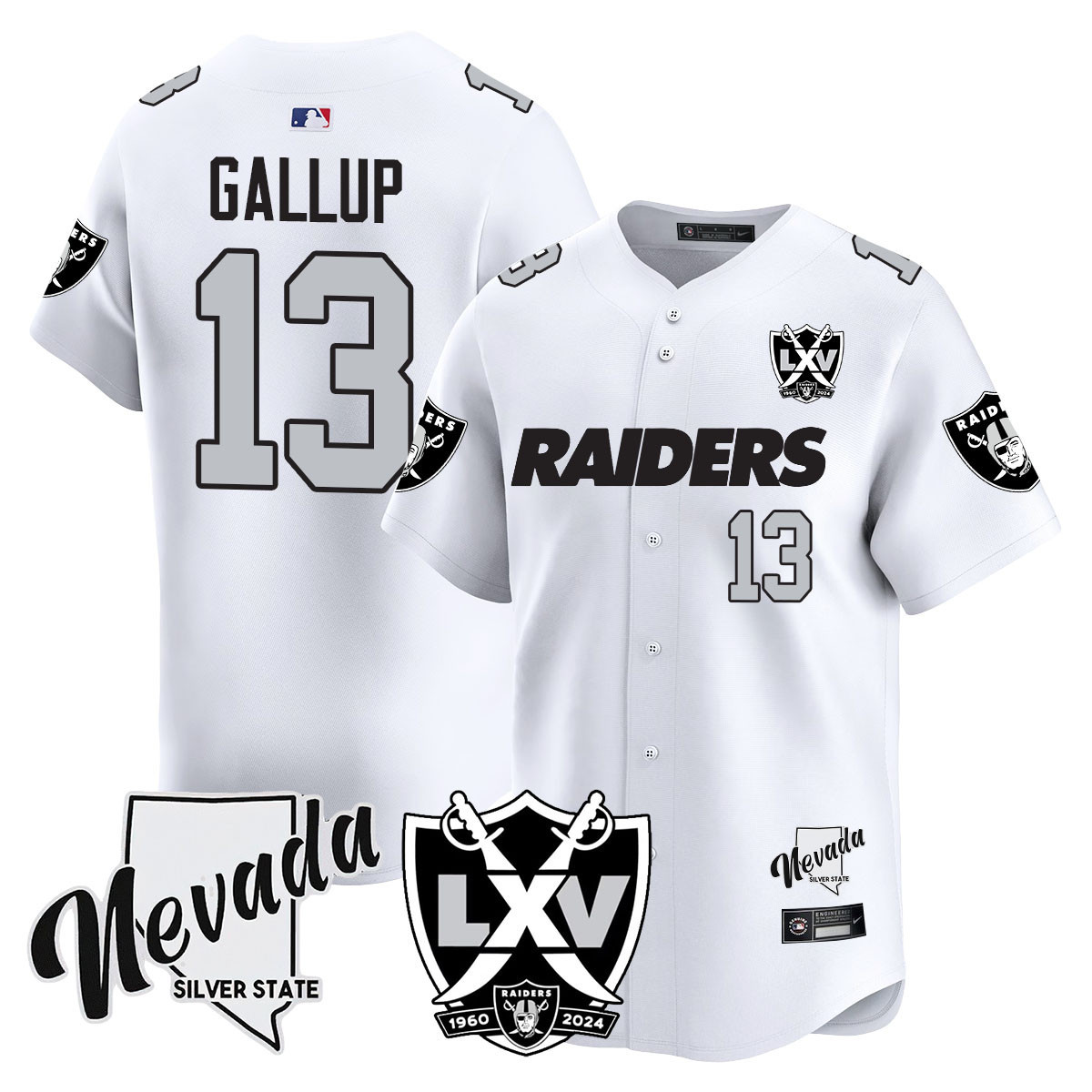 Michael Gallup Men's Las Vegas Raiders 2024 Vapor Premier Limited White Jersey - All Stitched