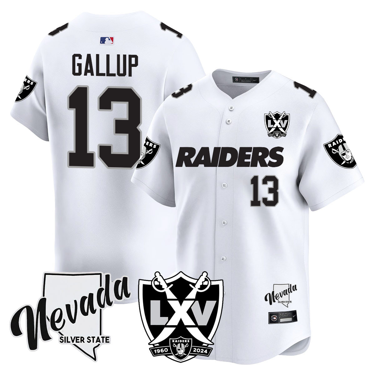 Michael Gallup Men's Las Vegas Raiders 2024 Vapor Premier Limited White Limited Jersey - All Stitched