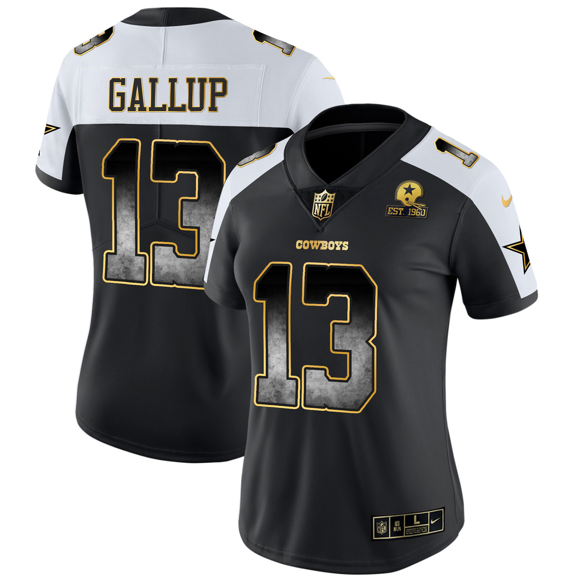Michael Gallup Women's Dallas Cowboys Arch Smoke Vapor Alternate Jersey - All Stitched