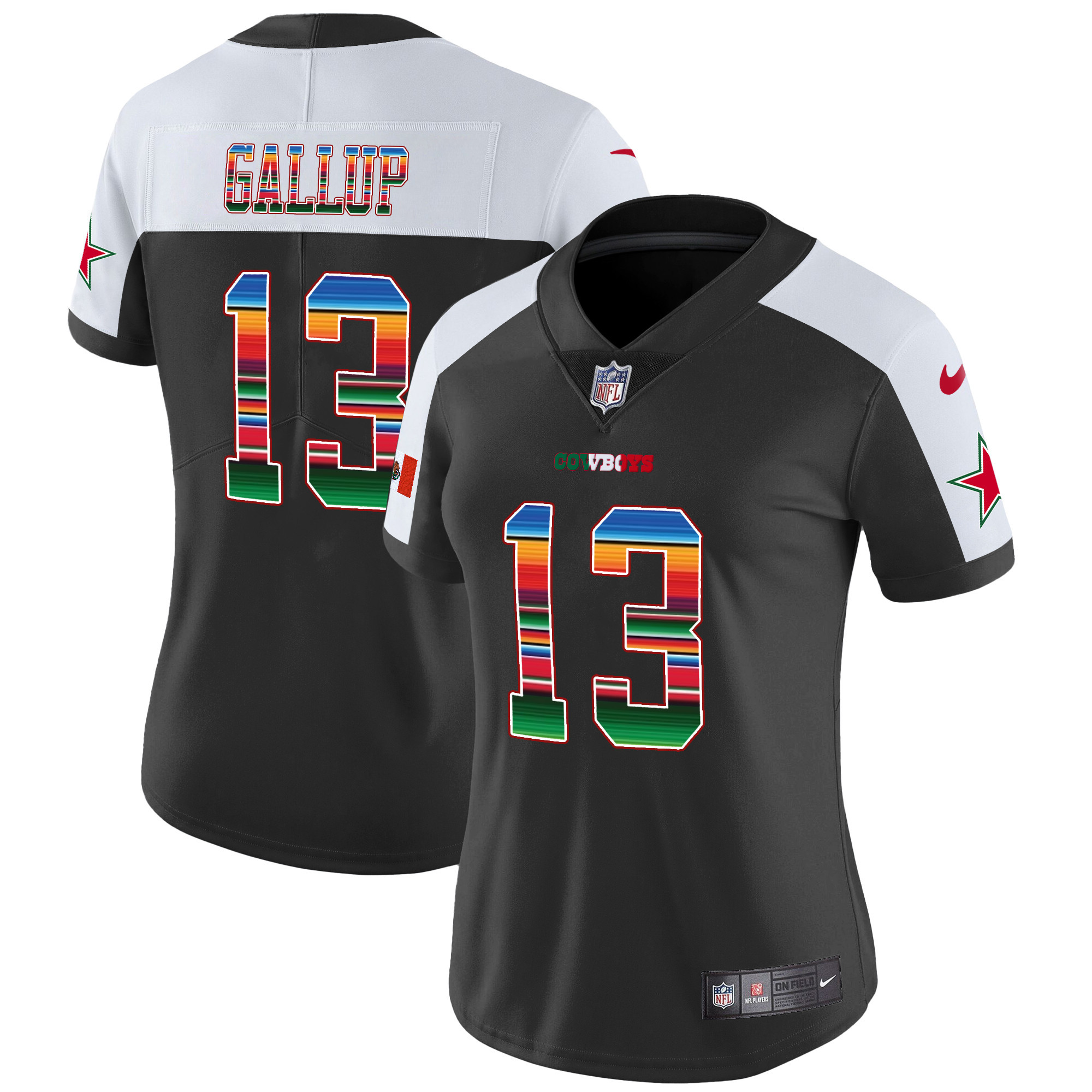 Michael Gallup Women's Dallas Cowboys Mexico Vapor Limited Alternate Jersey - All Stitched