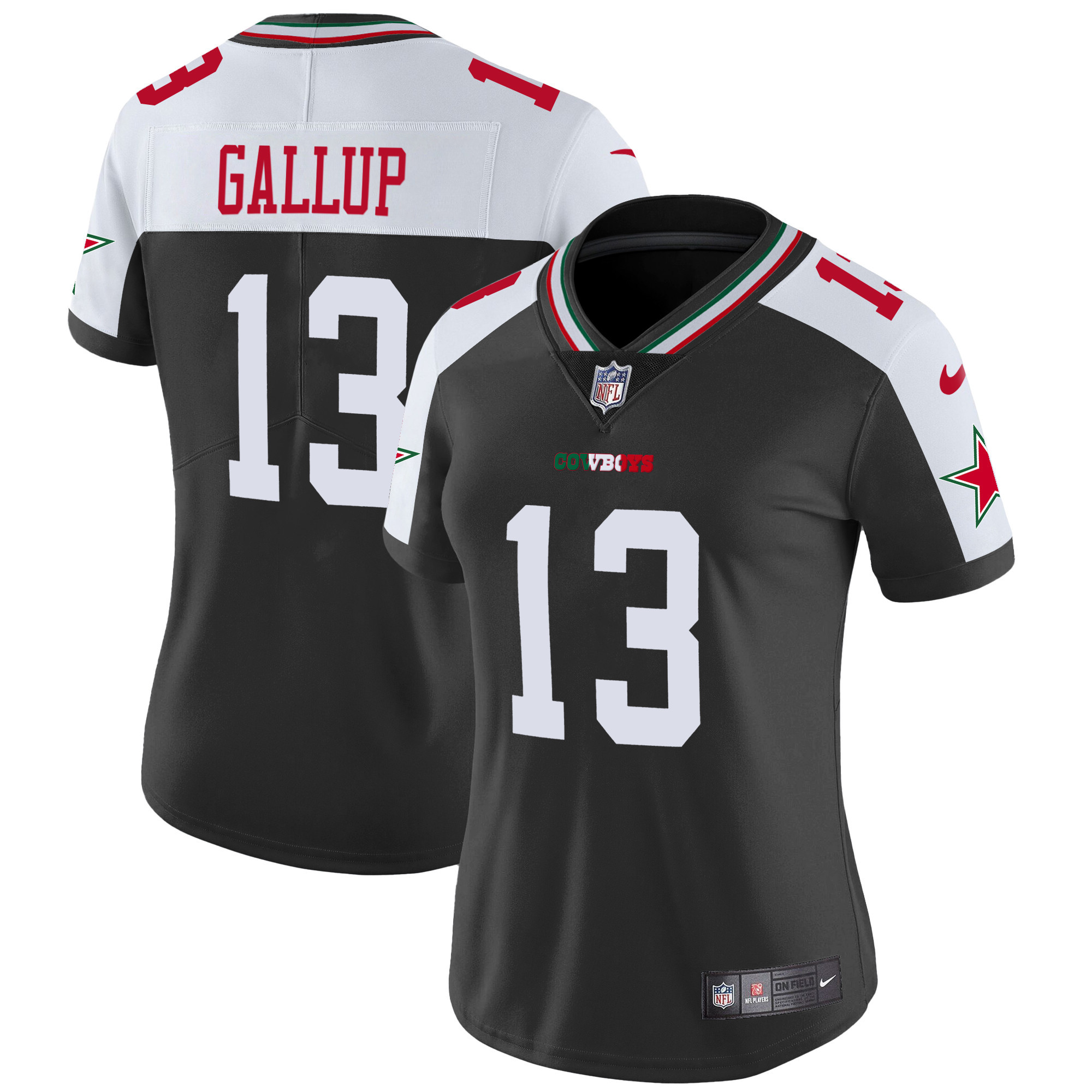 Michael Gallup Women's Dallas Cowboys Mexico Vapor Limited Alternate Jersey - All Stitched