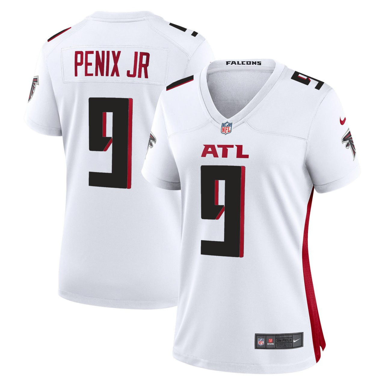 Michael Penix Jr. Atlanta Falcons White Women Jersey - All Stitched