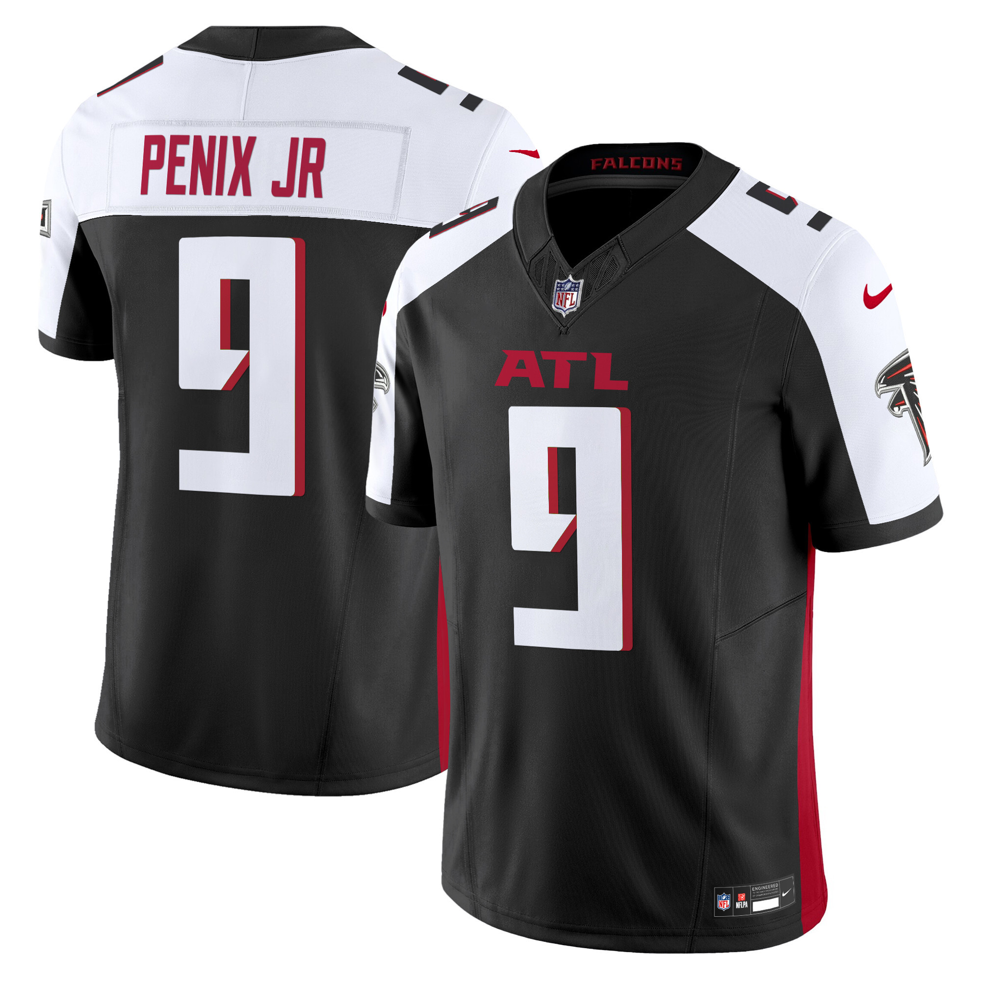 Michael Penix Jr. Men's Atlanta Falcons 2024 Vapor Limited Black Alternate Jersey - All Stitched
