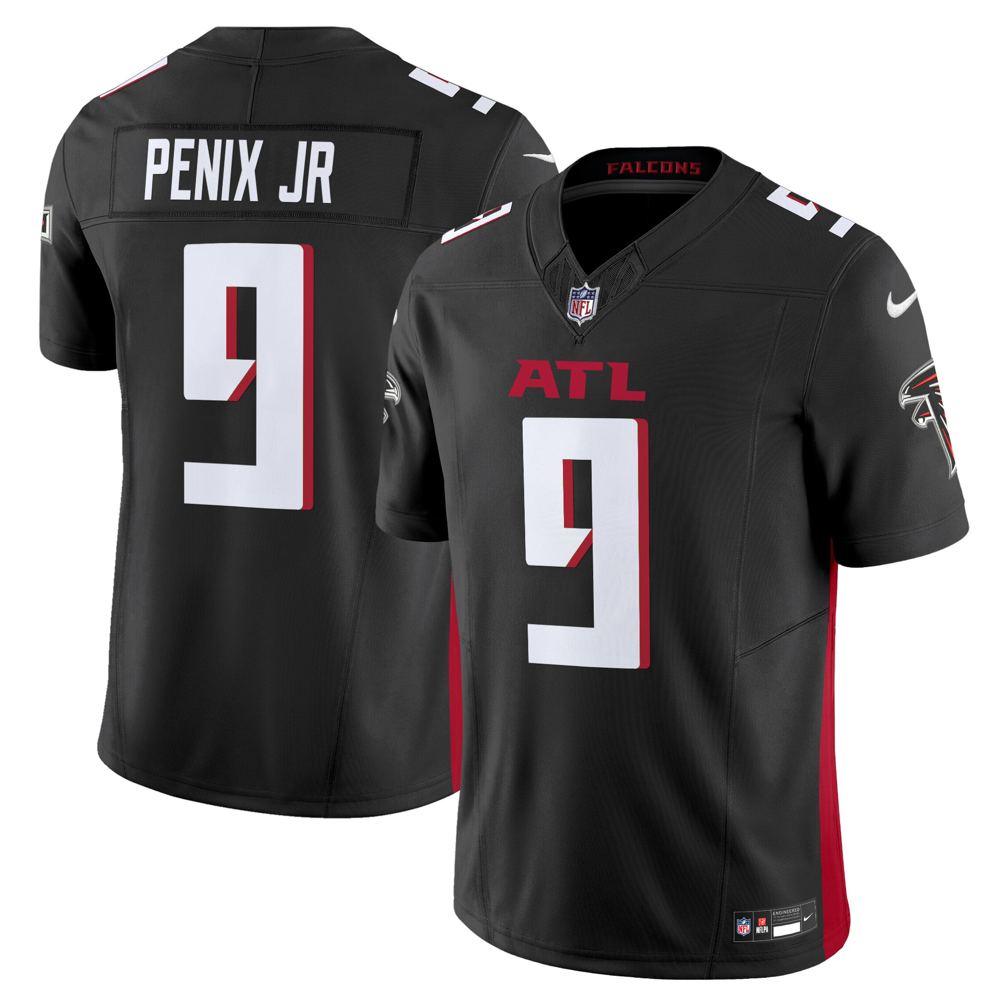 Michael Penix Jr. Men's Atlanta Falcons 2024 Vapor Limited Black Jersey - All Stitched