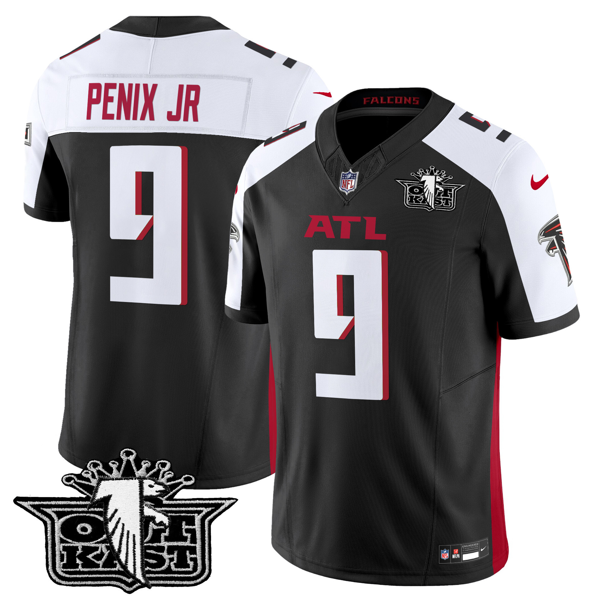 Michael Penix Jr. Men's Outkast x Atlanta Falcons 2024 Vapor Limited Black Alternate Jersey - All Stitched