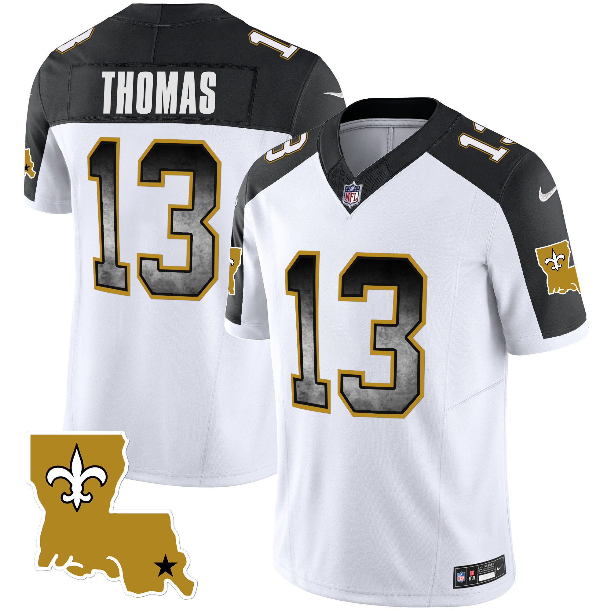 Michael Thomas Men's New Orleans Saints 1987 Legacy Arch Smoke Inverted Jersey - All Stitched