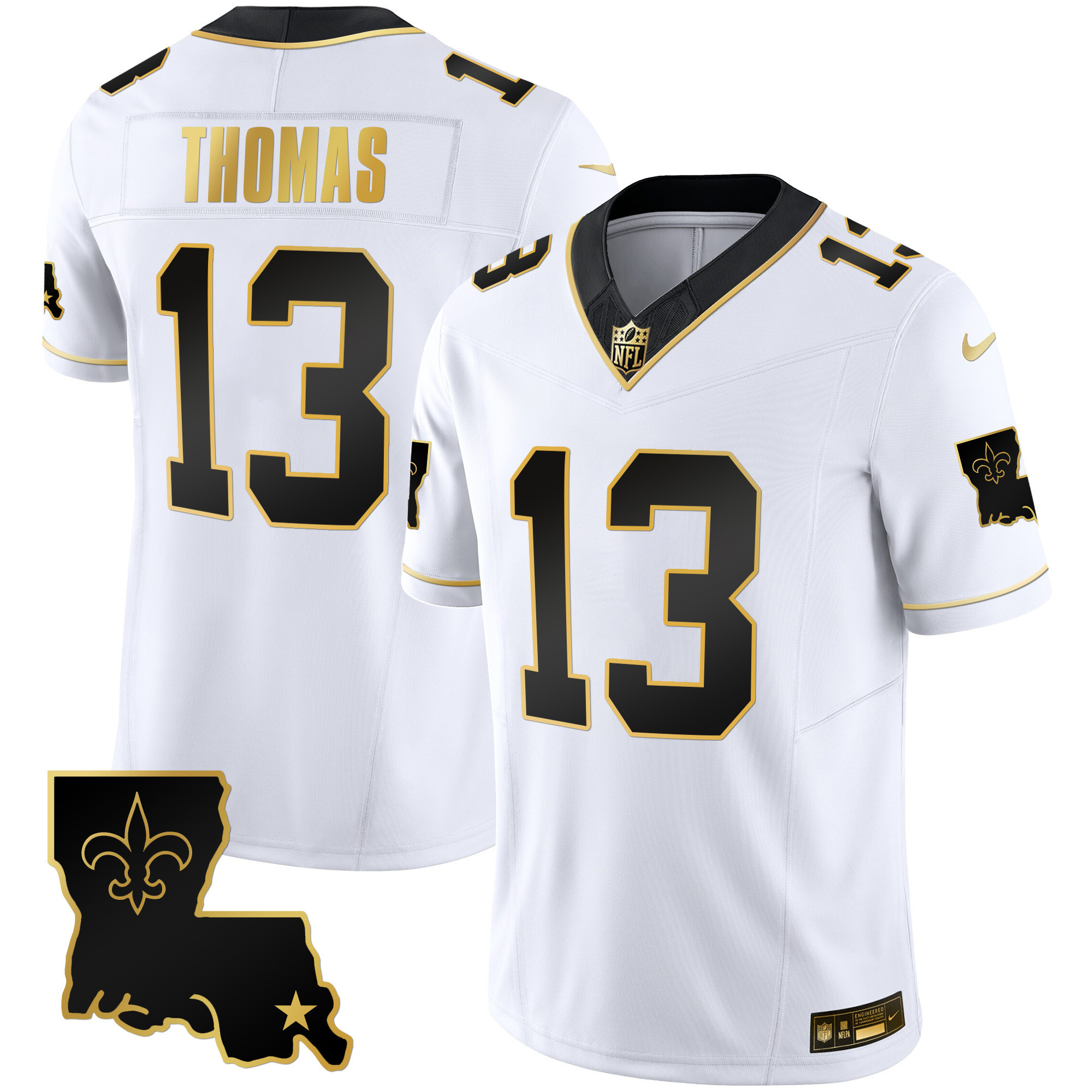 Michael Thomas Men's New Orleans Saints 1987 Legacy Gold Vapor White Gold Jersey - All Stitched