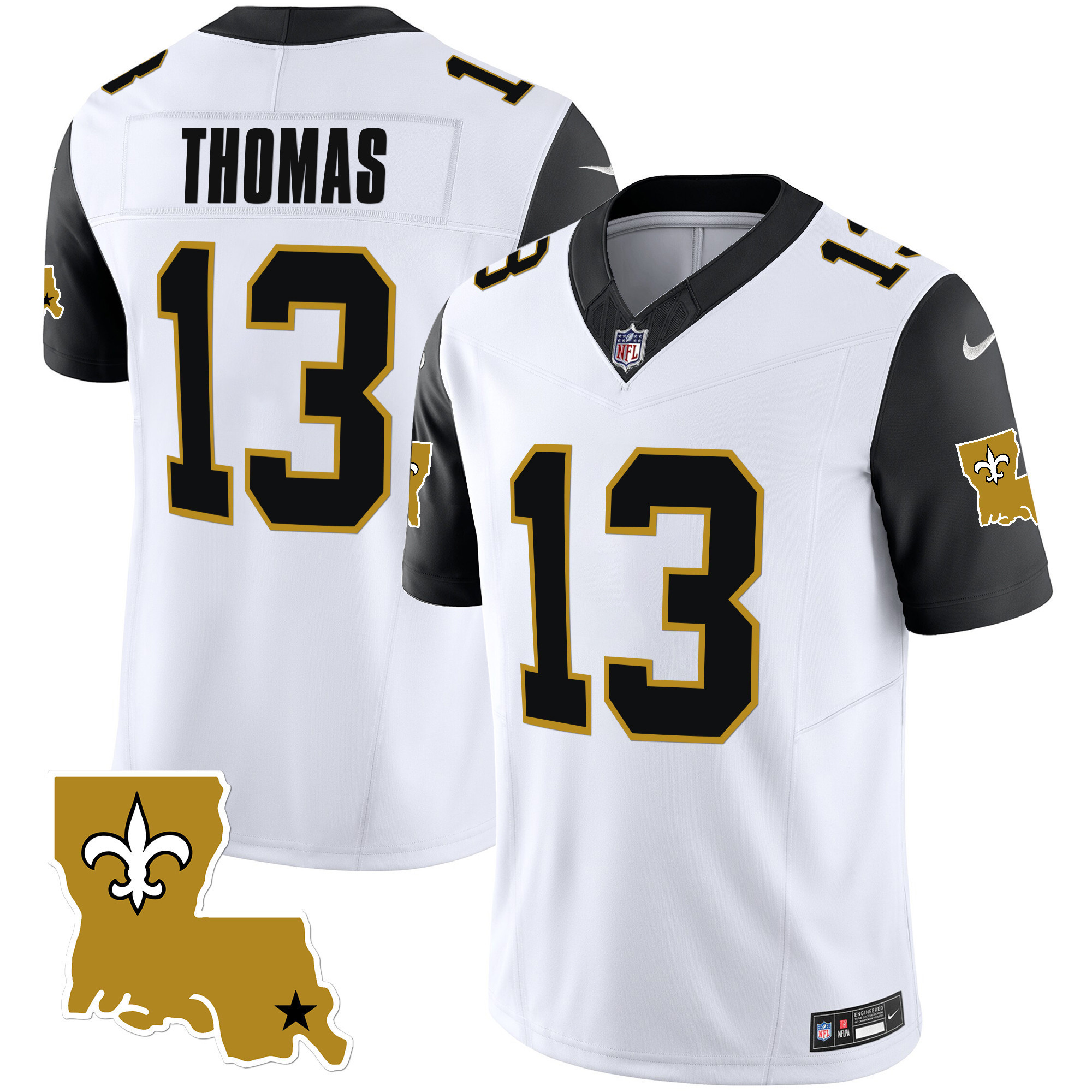 Michael Thomas Men's New Orleans Saints 1987 Legacy Vapor Black Sleeves Jersey - All Stitched