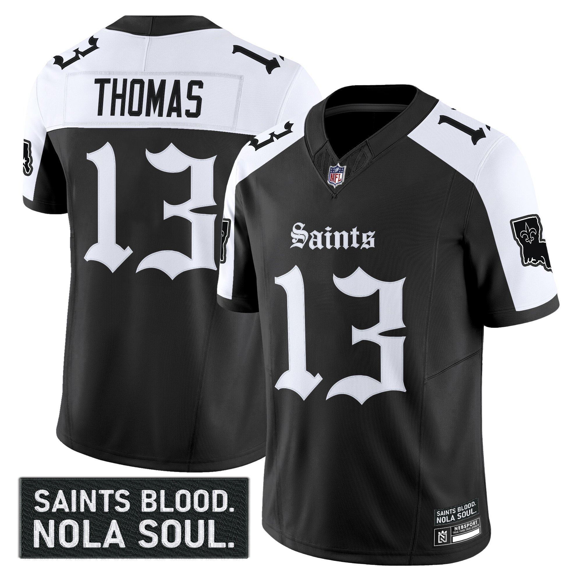 Michael Thomas Men's New Orleans Saints 'Gothic Vieux CarrÃƒÂ© Edition' Vapor Alternate Jersey - All Stitched