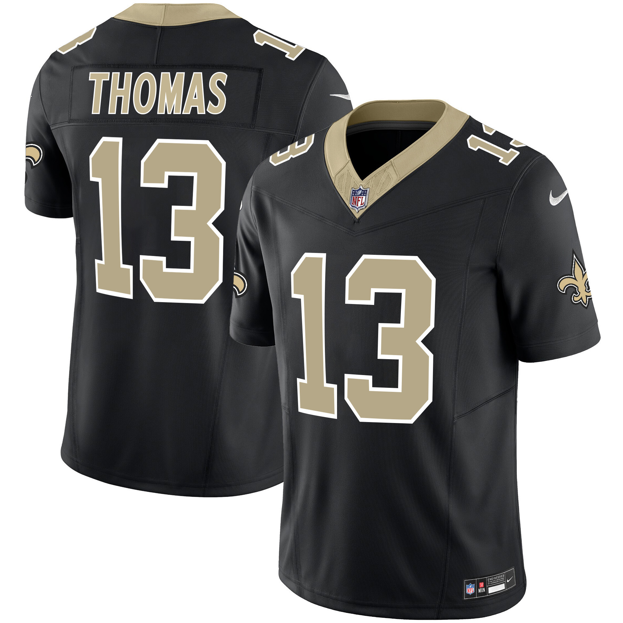 Michael Thomas Men's New Orleans Saints Vapor Limited Black Jersey - All Stitched