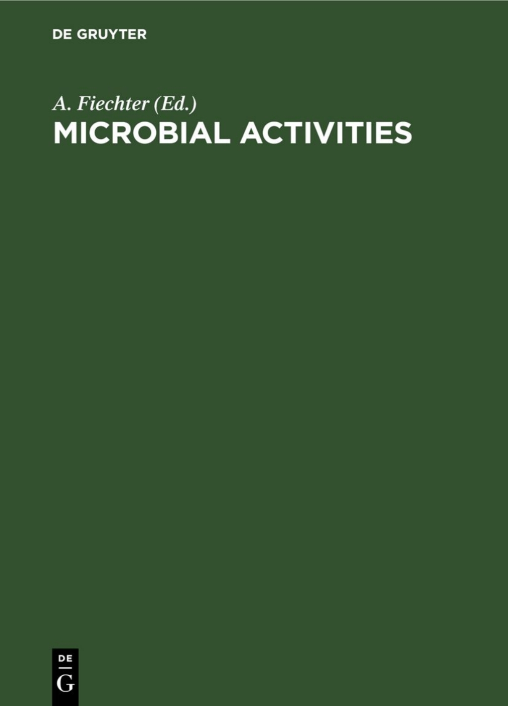 Microbial Activities 1st Edition â€“ PDF/EPUB Version Downloadable