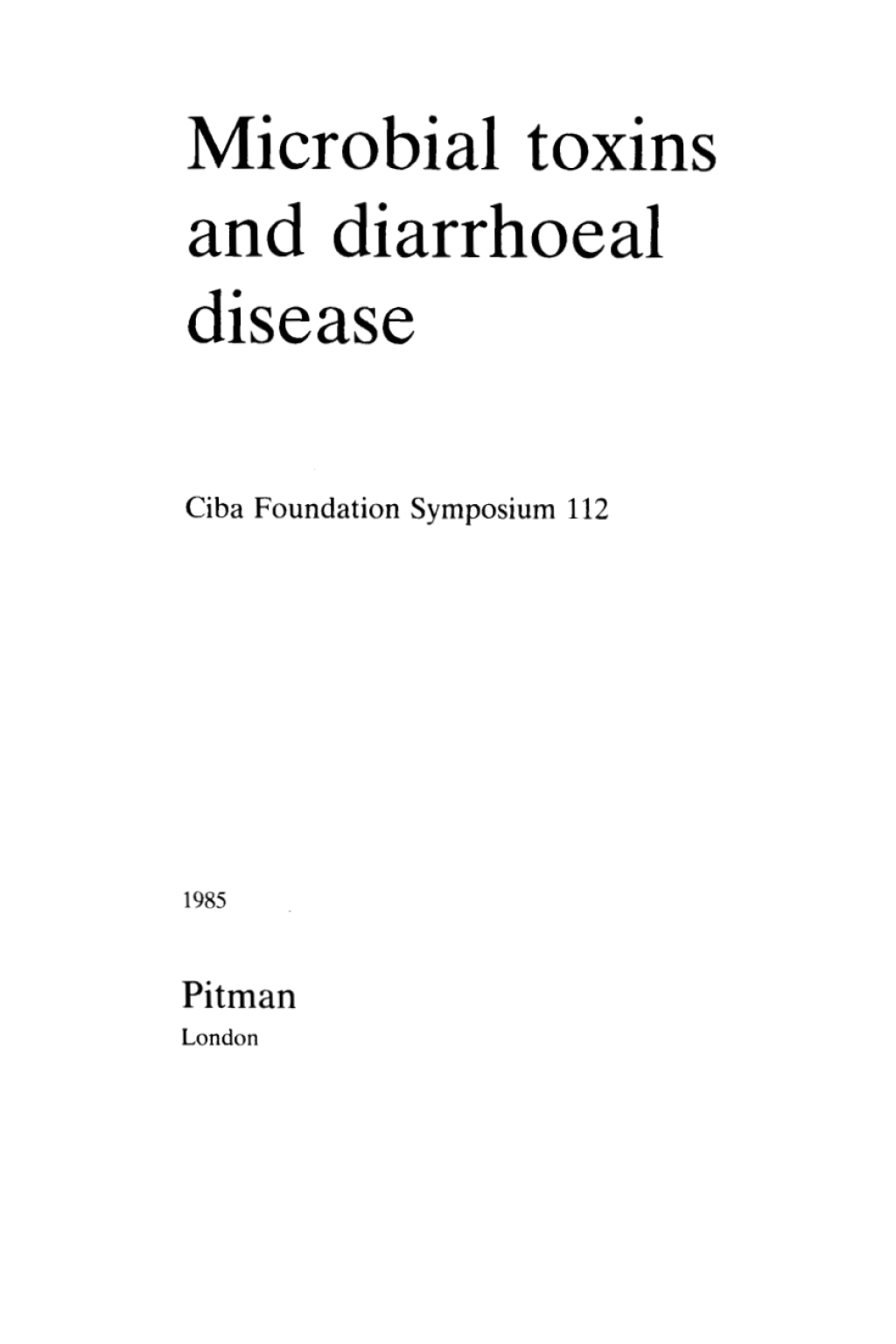 Microbial Toxins and Diarrhoeal Disease 1st Edition â€“ PDF/EPUB Version Downloadable