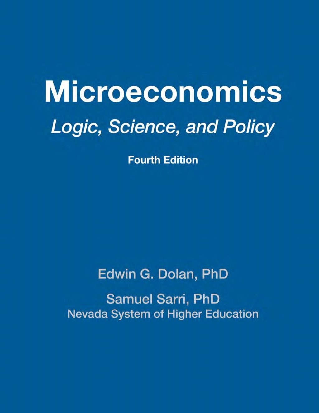 Microeconomics: Logic, Science, and Policy 4th Edition â€“ PDF/EPUB Version Downloadable