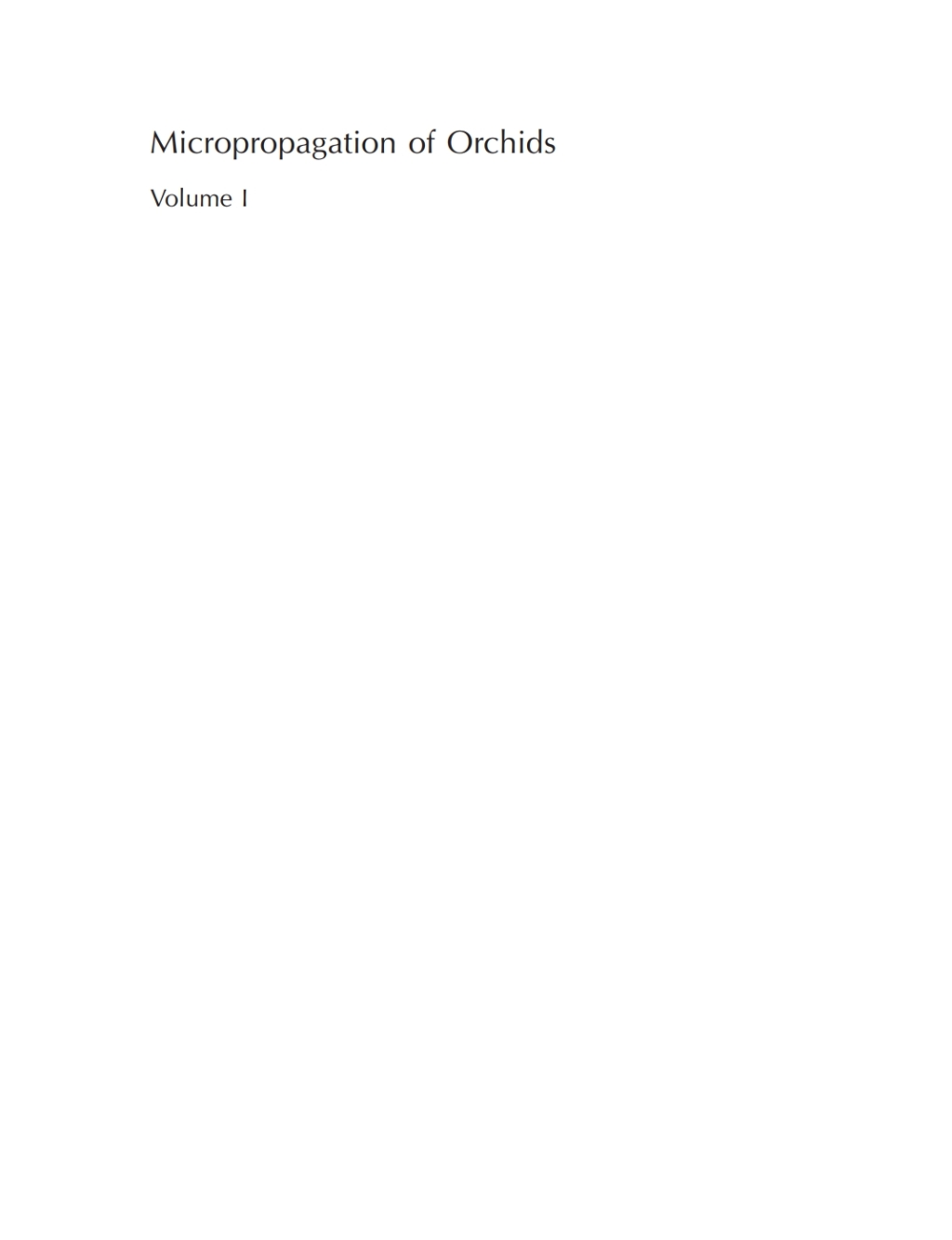 Micropropagation of Orchids 1st Edition â€“ PDF/EPUB Version Downloadable