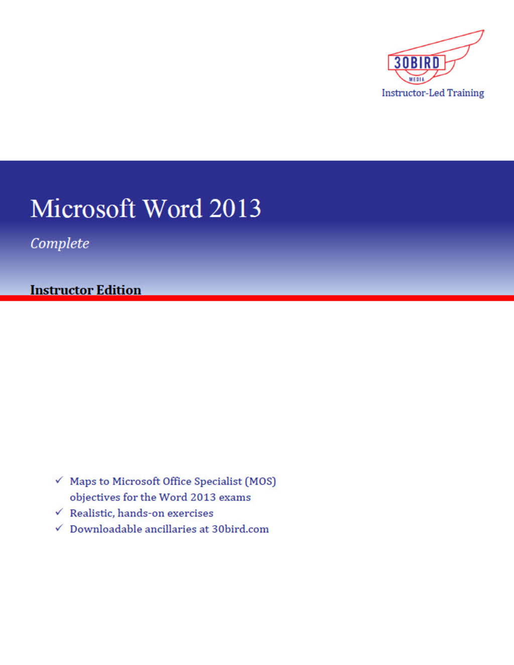 Microsoft Word 2013 Complete (Instructor Edition) 1st Edition â€“ PDF/EPUB Version Downloadable