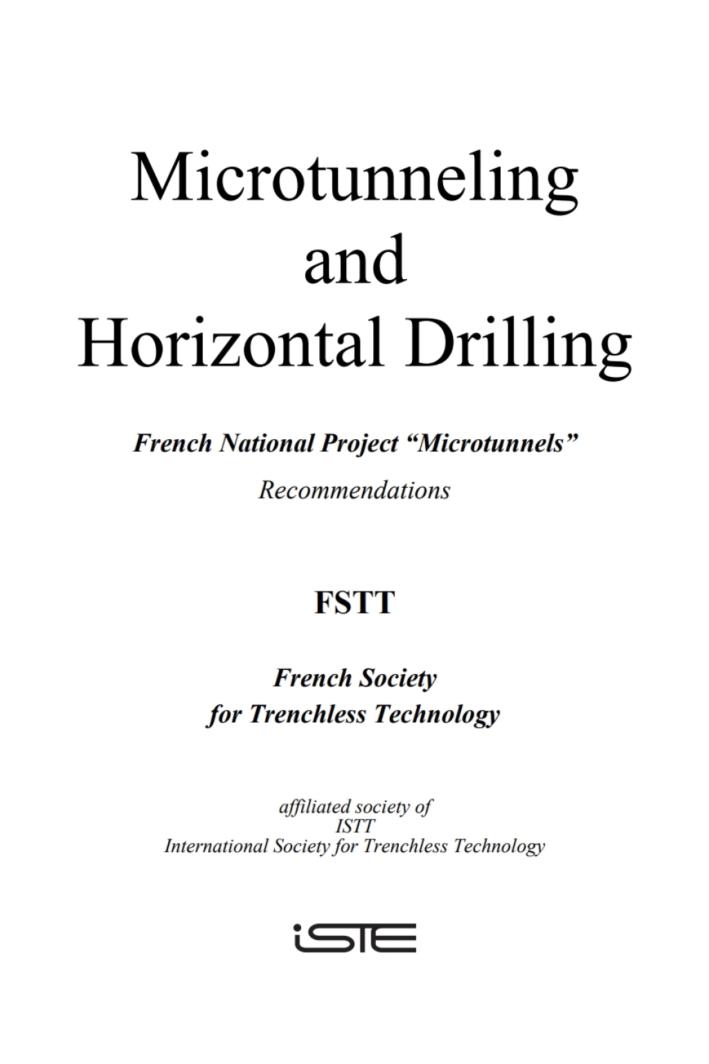 Microtunneling and Horizontal Drilling Recommendations 1st Edition â€“ PDF/EPUB Version Downloadable