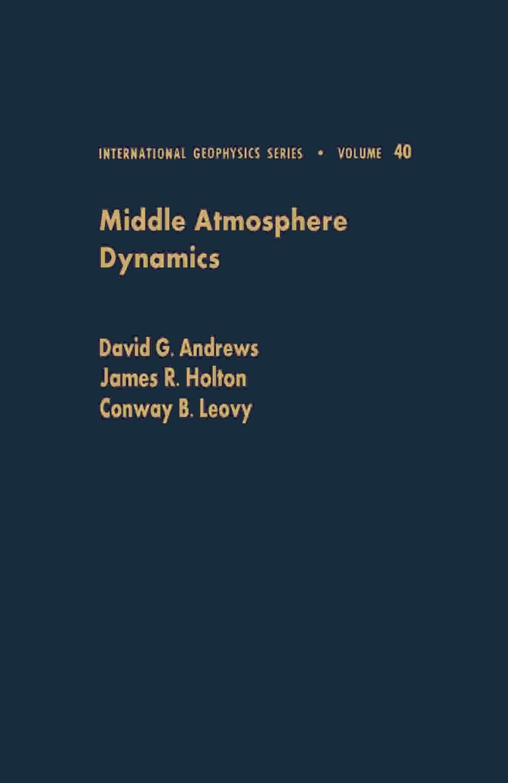 Middle Atmosphere Dynamics  â€“ PDF/EPUB Version Downloadable