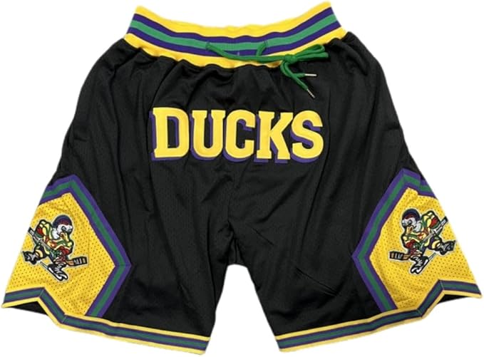 Mighty Ducks Sport Shorts Black - Basketball Shorts Store