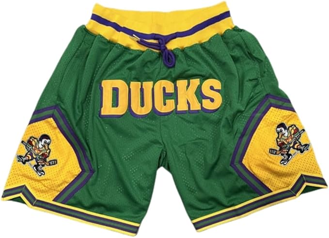 Mighty Ducks Sport Shorts Green - Basketball Shorts Store