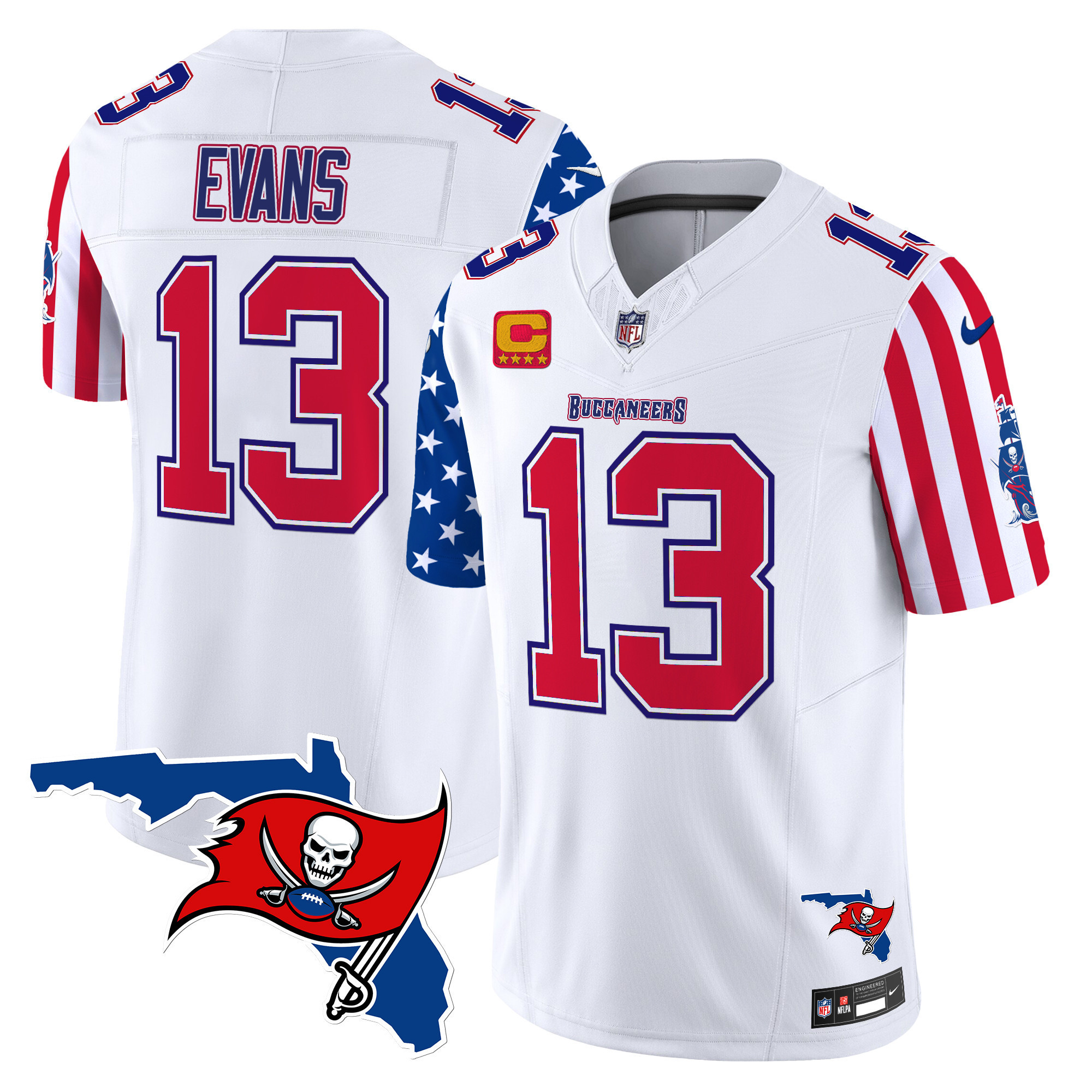Mike Evans Men's Tampa Bay Buccaneers American Style Vapor Limited White Jersey - All Stitched
