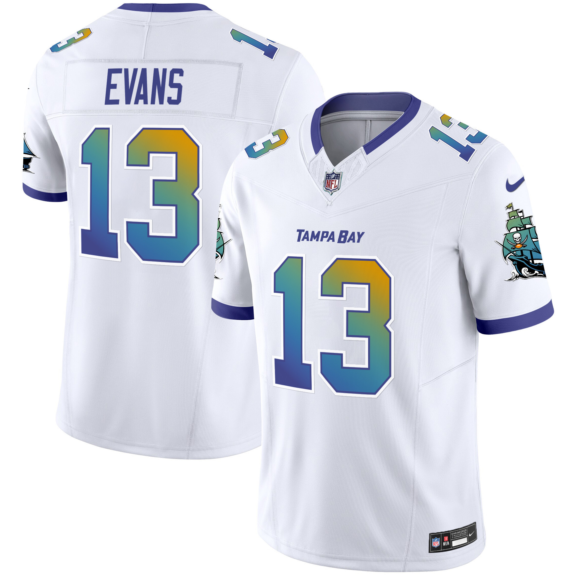 Mike Evans Men's Tampa Bay Buccaneers "Tampa City" Vapor Limited White Jersey - All Stitched