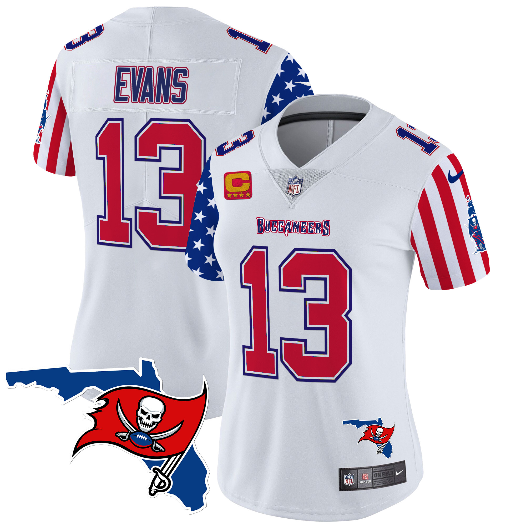 Mike Evans Women's Tampa Bay Buccaneers American Style Vapor Limited White Jersey - All Stitched