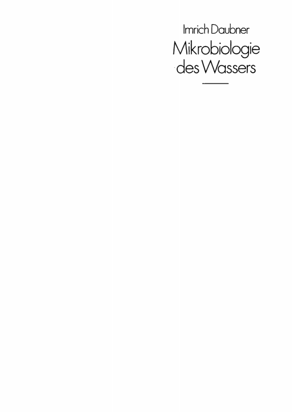 Mikrobiologie des Wassers 2nd Edition â€“ PDF/EPUB Version Downloadable