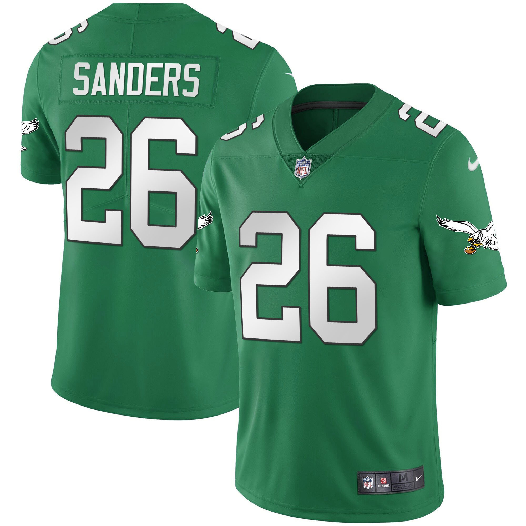 Miles Sanders Men's Philadelphia Eagles Kelly Green Gold Kelly Green Jersey - All Stitched