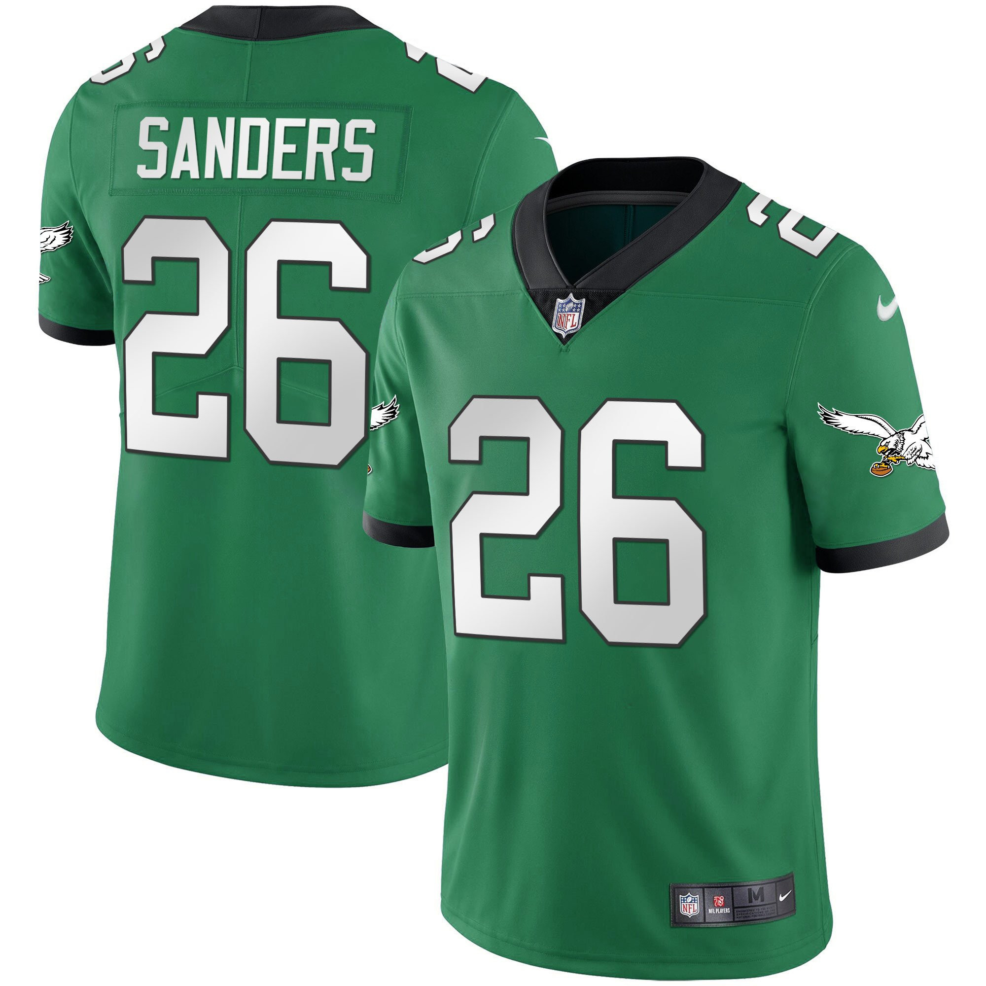 Miles Sanders Youth's Philadelphia Eagles Kelly Green Gold Green Limited Jersey - All Stitched