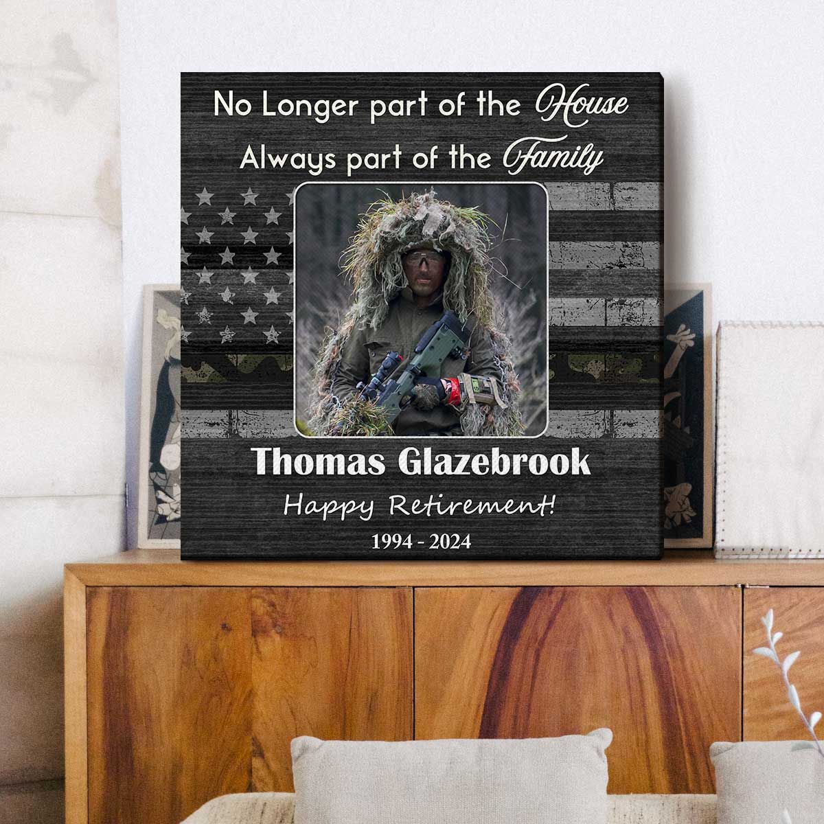 Military Retirement Gift For Him, Army Retirement Gift, Military Retirement Canvas, Personalized Army Retirement Gift, Retirement Gift, Veteran Gift