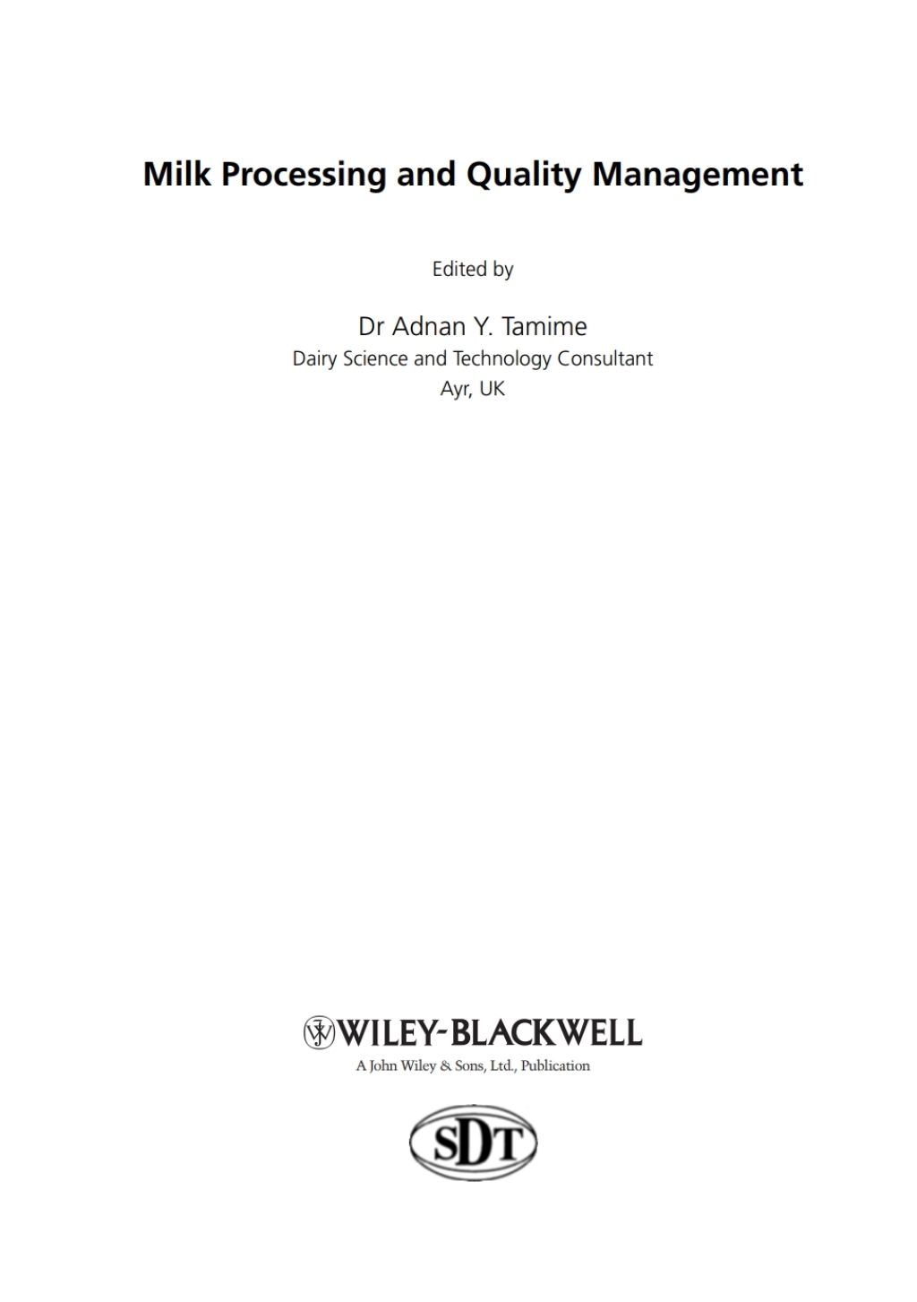 Milk Processing and Quality Management 1st Edition â€“ PDF/EPUB Version Downloadable