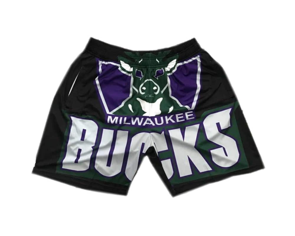Milwaukee Bucks Big Face M&N Shorts - Basketball Shorts Store