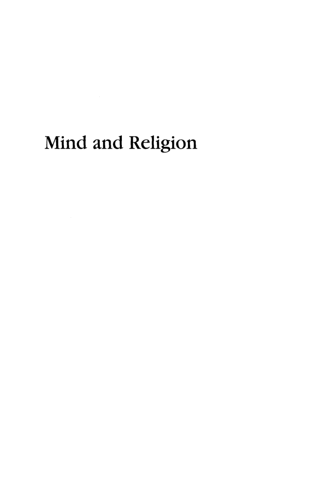 Mind and Religion Psychological and Cognitive Foundations of Religion 1st Edition â€“ PDF/EPUB Version Downloadable
