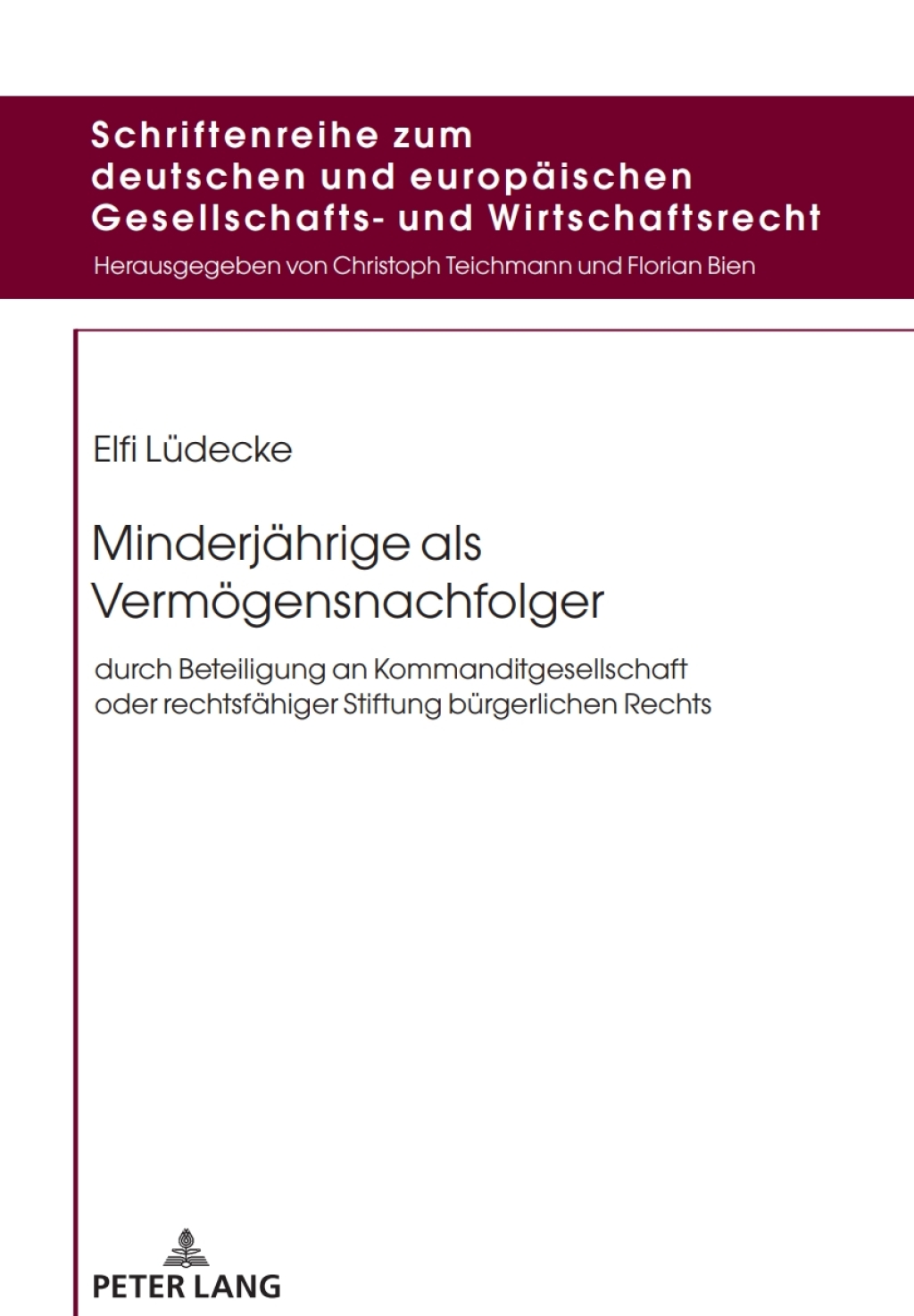 Minderjaehrige als Vermoegensnachfolger durch Beteiligung an Kommanditgesellschaft oder rechtsfaehiger Stiftung buergerlichen Rechts 1st Edition â€“ PDF/EPUB Version Downloadable