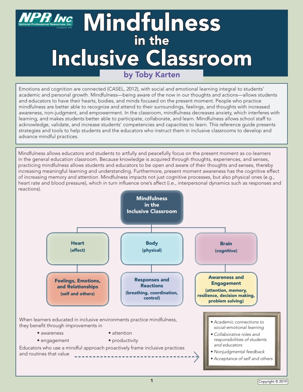 Mindfulness in the Inclusive Classroom 1st Edition - (PDF/EPUB Version)