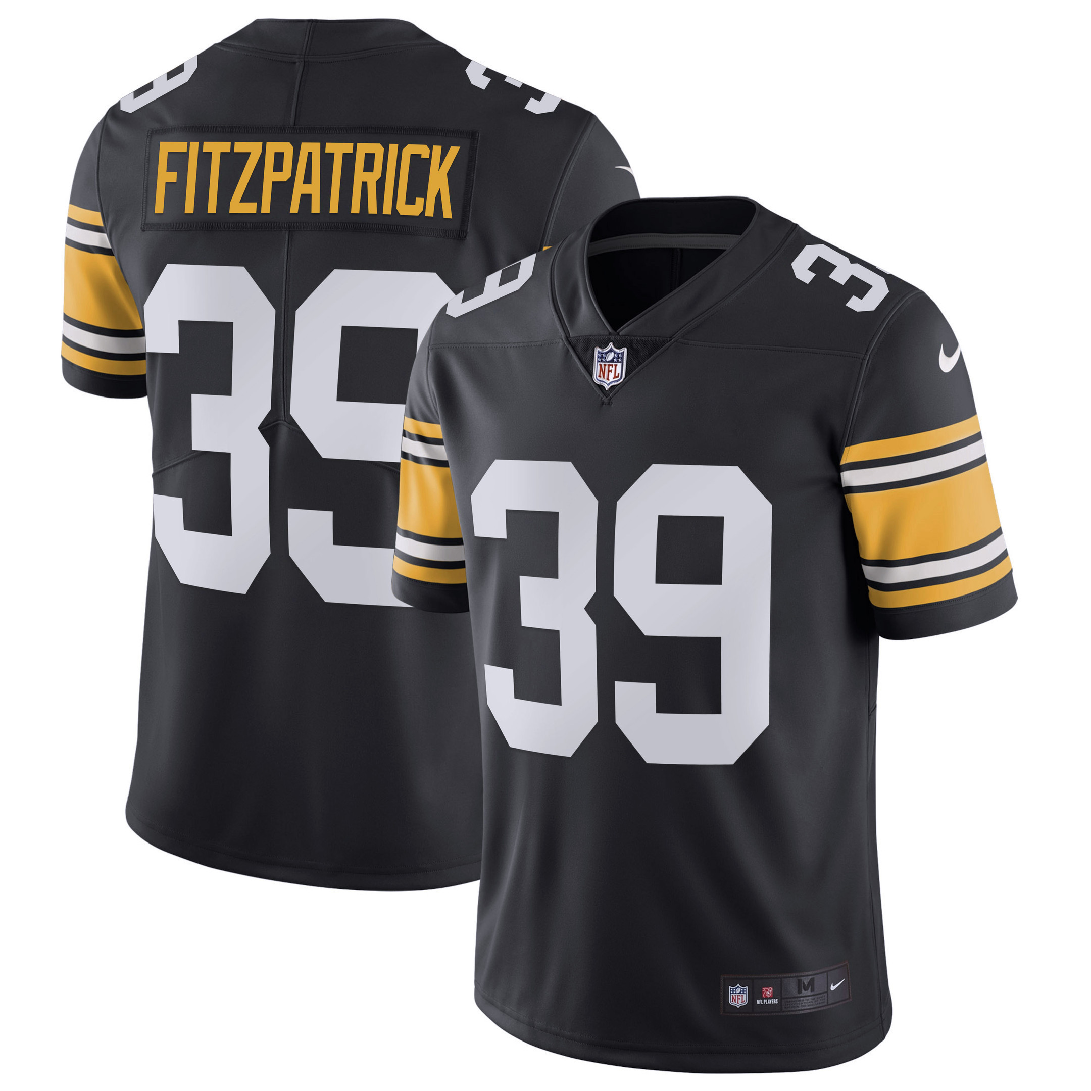 Minkah Fitzpatrick Men's Pittsburgh Steelers Alternate Vapor Untouchable Limited - Black - All Stitched Alternate Vapor Jersey - All Stitched