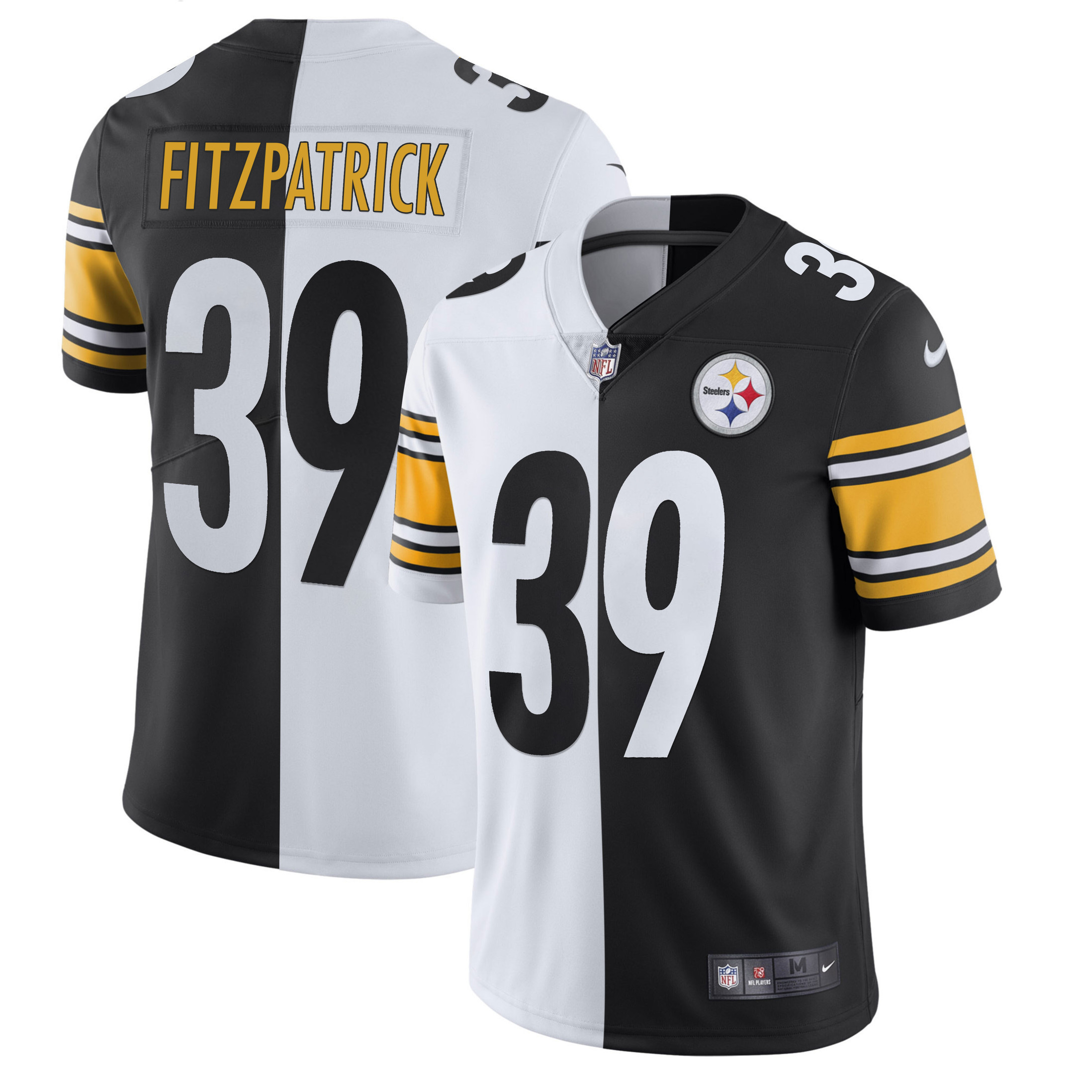 Minkah Fitzpatrick Men's Pittsburgh Steelers Gold & Split - All Stitched Split Jersey - All Stitched