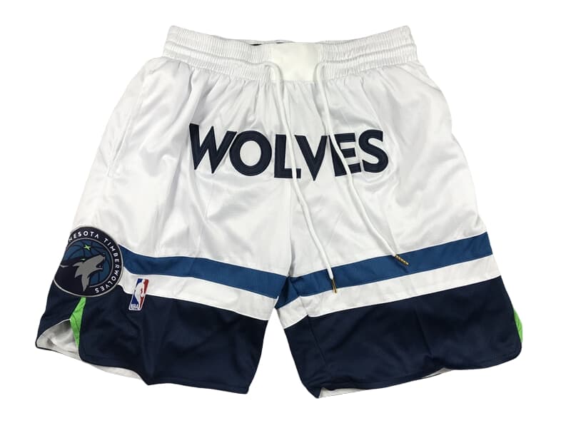 Minnesota Timberwolves Association Swingman White Shorts - Basketball Shorts Store