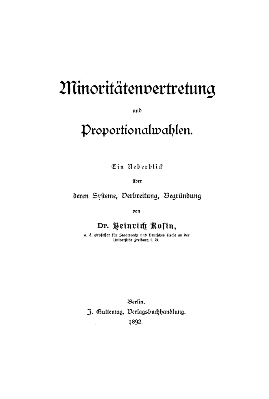 MinoritÃ¤tenvertretung und Proportionalwahlen Ein Ãœberblick Ã¼ber deren Systeme, Verbreitung, BegrÃ¼ndung 1st Edition â€“ PDF/EPUB Version Downloadable