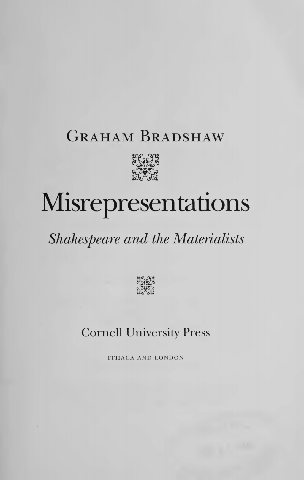 Misrepresentations Shakespeare and the Materialists  â€“ PDF/EPUB Version Downloadable