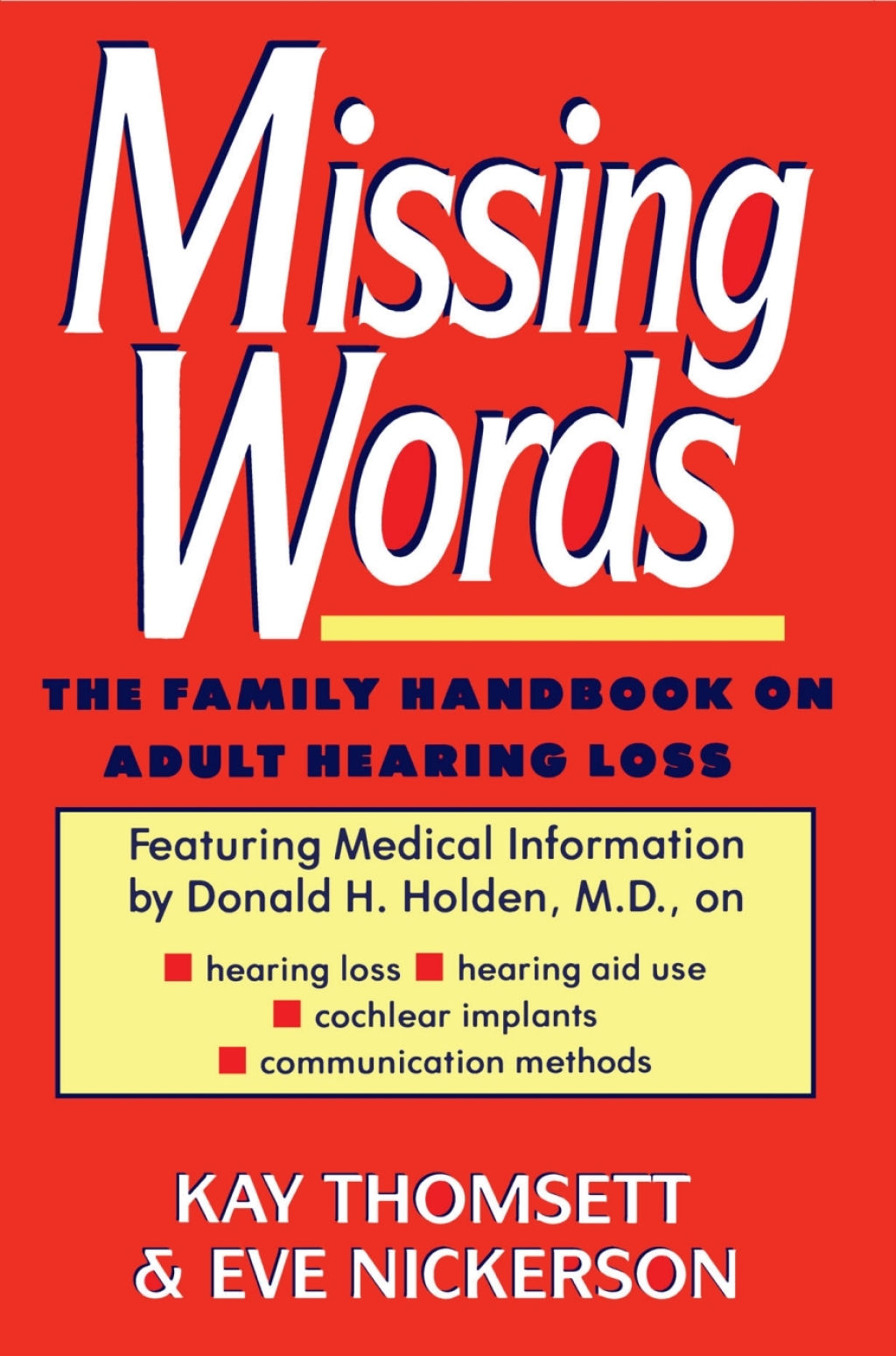 Missing Words The Family Handbook on Adult Hearing Loss  â€“ PDF/EPUB Version Downloadable
