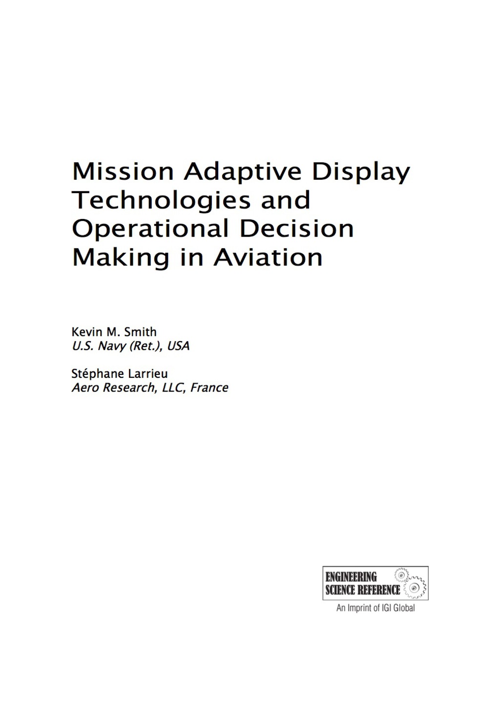 Mission Adaptive Display Technologies and Operational Decision Making in Aviation  â€“ PDF/EPUB Version Downloadable