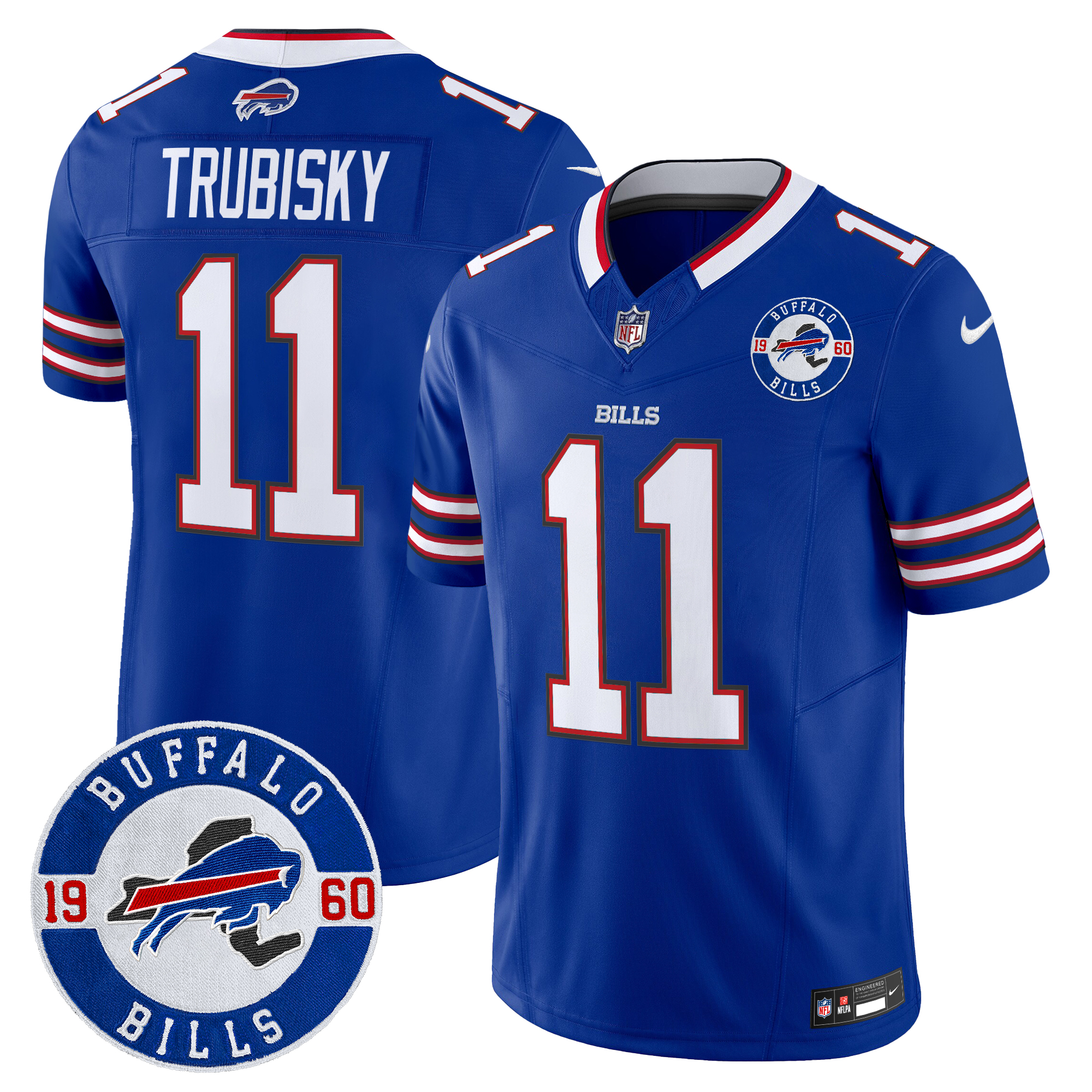 Mitchell Trubisky Men's Buffalo Bills 2024 Vapor Limited Royal Jersey - All Stitched