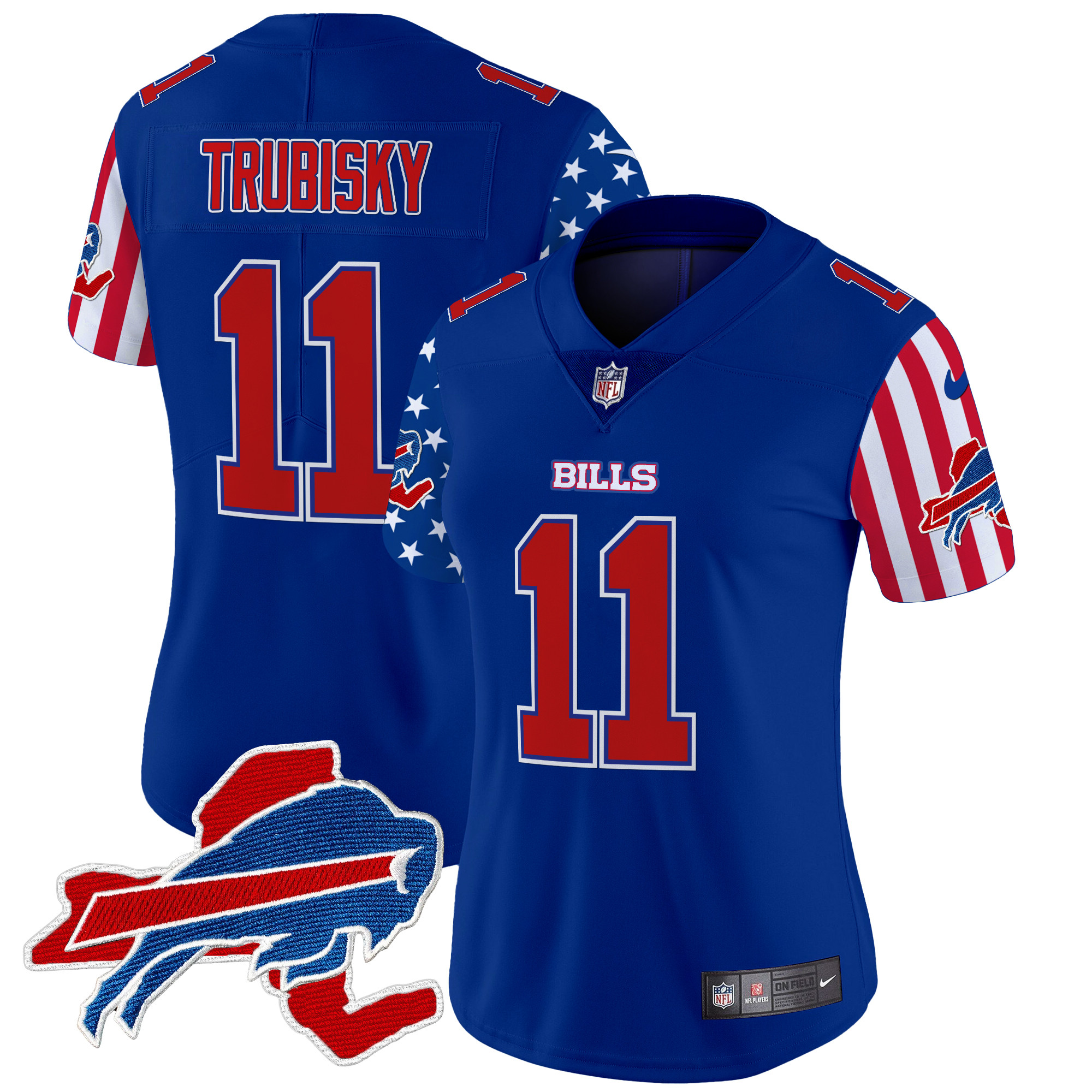 Mitchell Trubisky Women's Buffalo Bills American Style Vapor Limited Royal Jersey - All Stitched